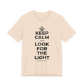 KEEP CALM AND LOOK FOR THE LIGHT T-Shirt (Soft Cream–Heather Mauve)