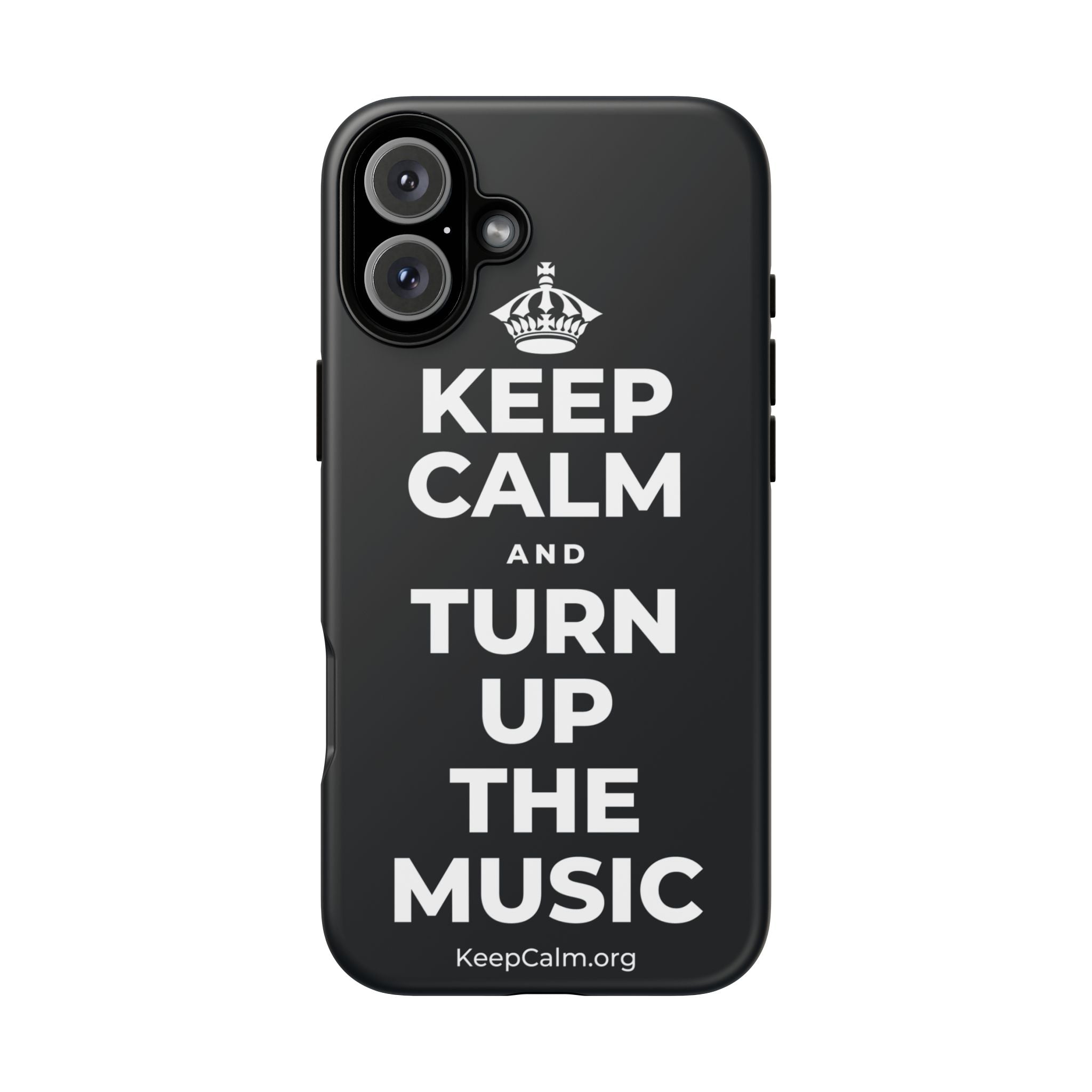 KEEP CALM AND TURN UP THE MUSIC Phone Case (Dark)