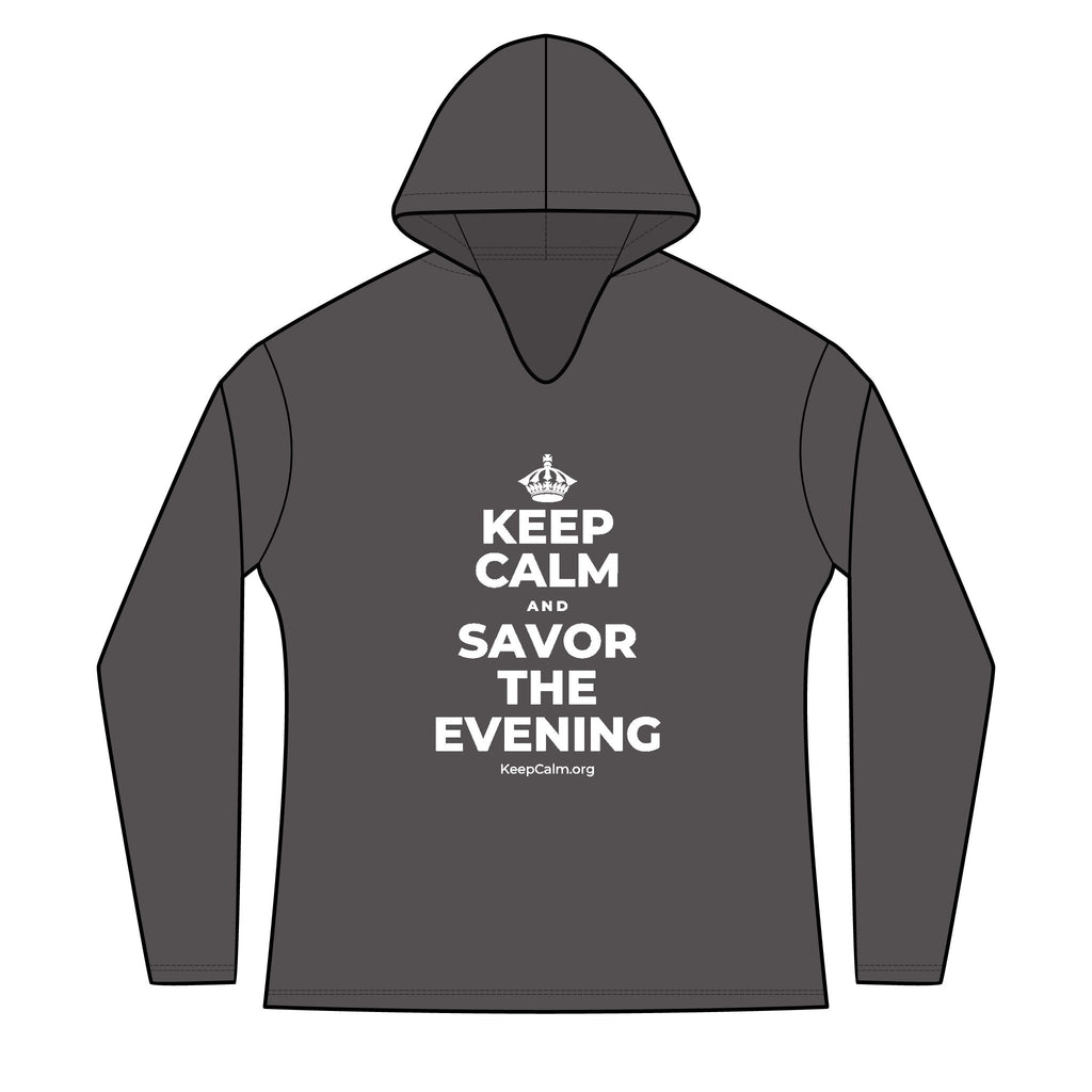 KEEP CALM AND SAVOR THE EVENING Women's Long Sleeve Hoodie