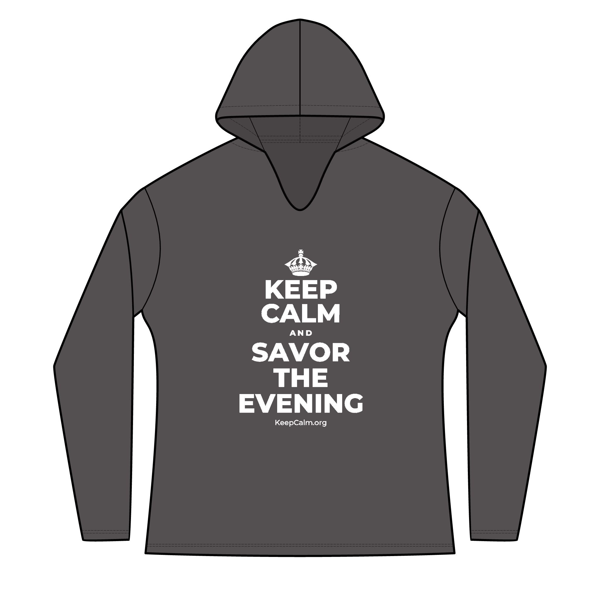 KEEP CALM AND SAVOR THE EVENING Women's Long Sleeve Hoodie