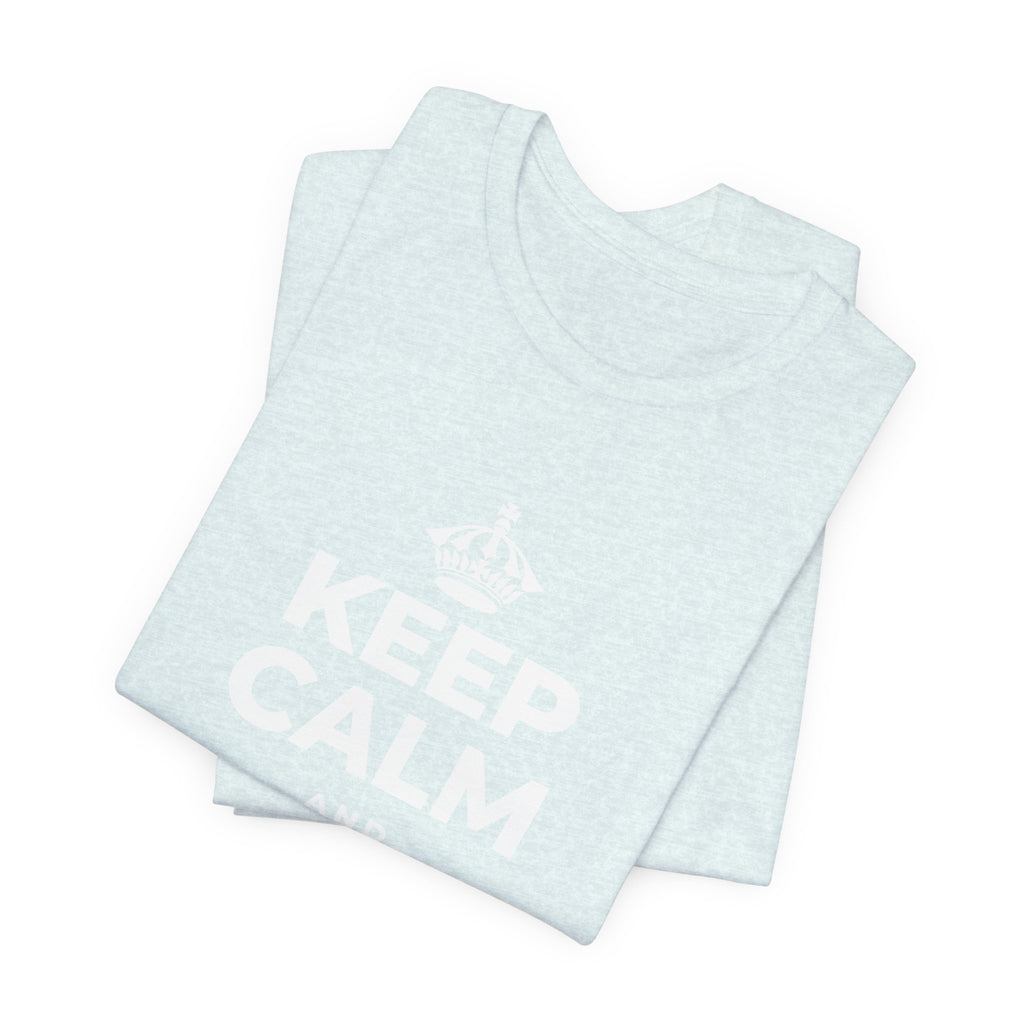 KEEP CALM AND TELL THE TRUTH T-Shirt (Soft Cream–Heather Mauve)