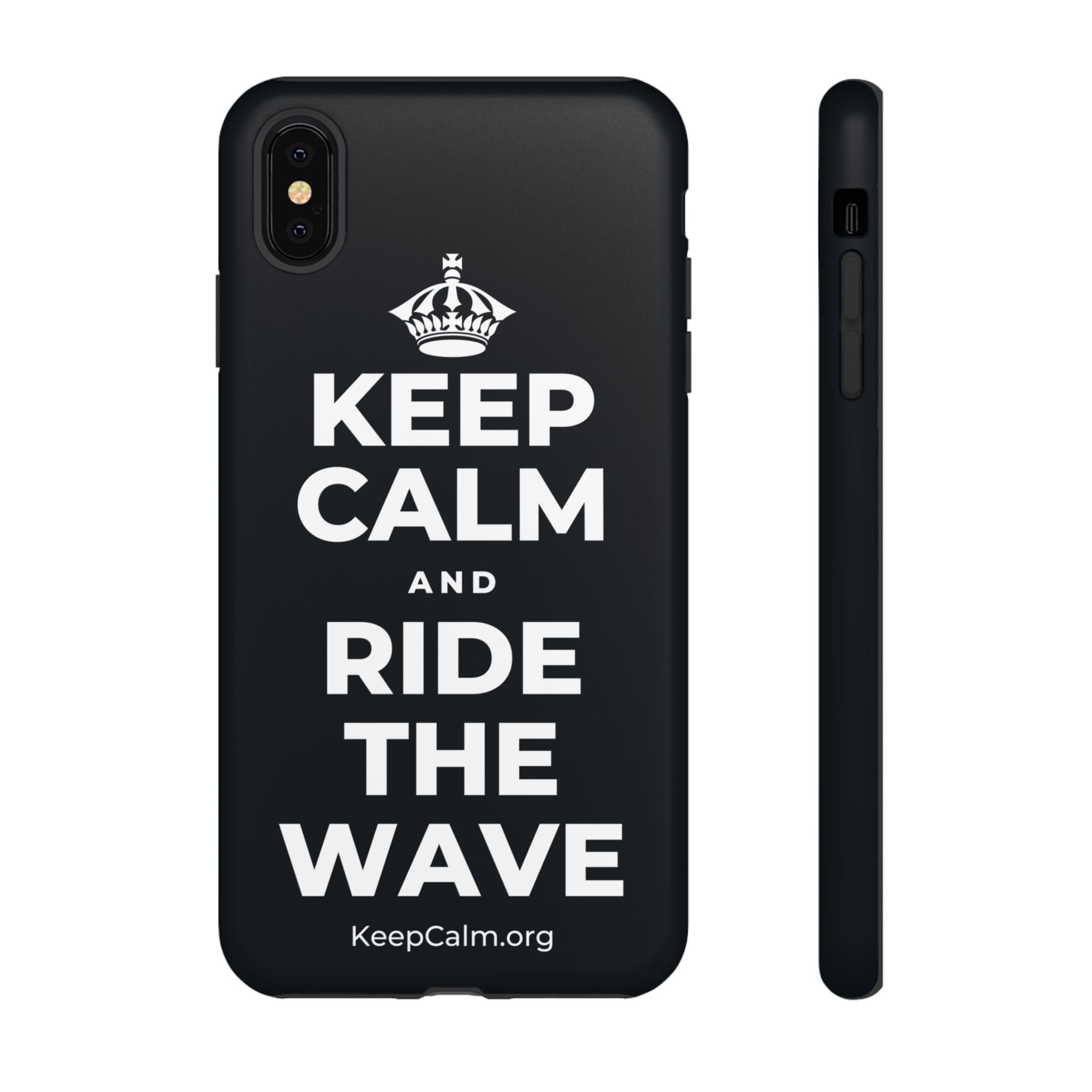 KEEP CALM AND RIDE THE WAVE Phone Case (Dark)