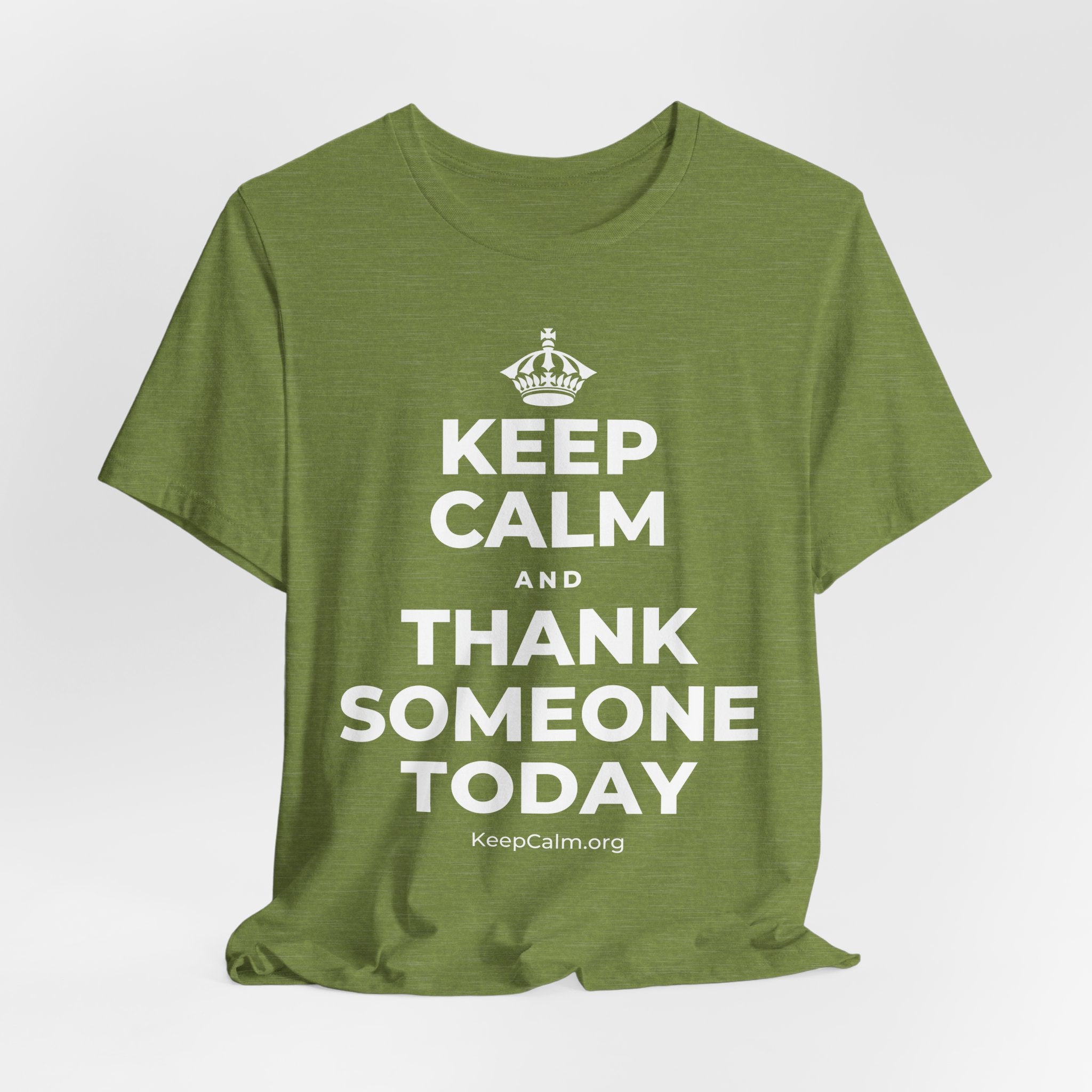 KEEP CALM AND THANK SOMEONE TODAY T-Shirt (Baby Blue–Silver)