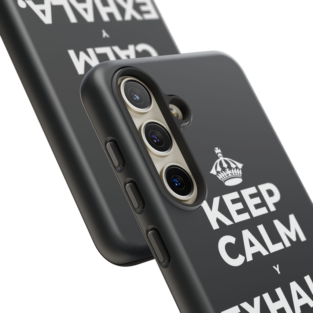 KEEP CALM Y EXHALA, ES VIERNES Phone Case (Dark)