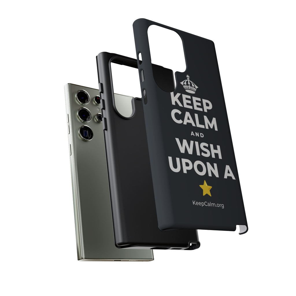 KEEP CALM AND WISH UPON A ⭐ Phone Case (Dark)