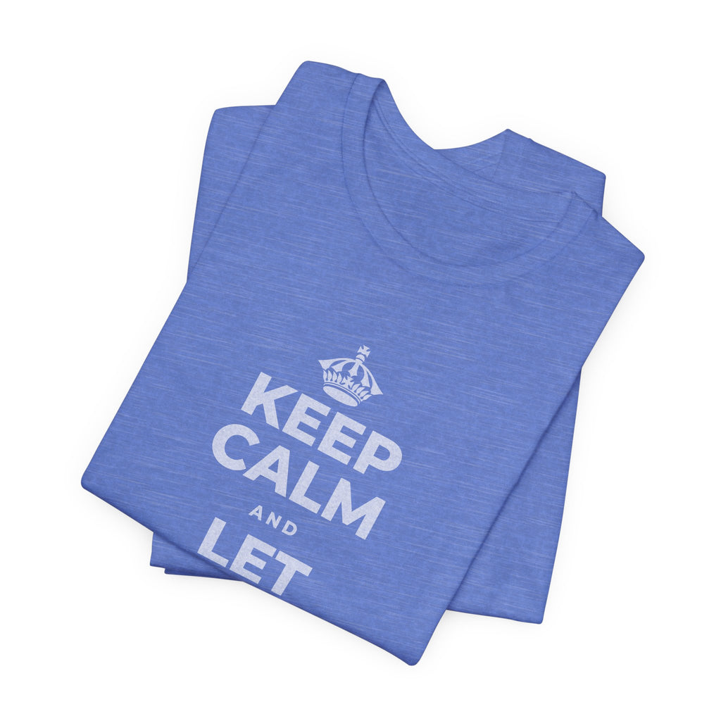 KEEP CALM AND LET YOURSELF SLOW DOWN T-Shirt (Soft Cream–Heather Mauve)