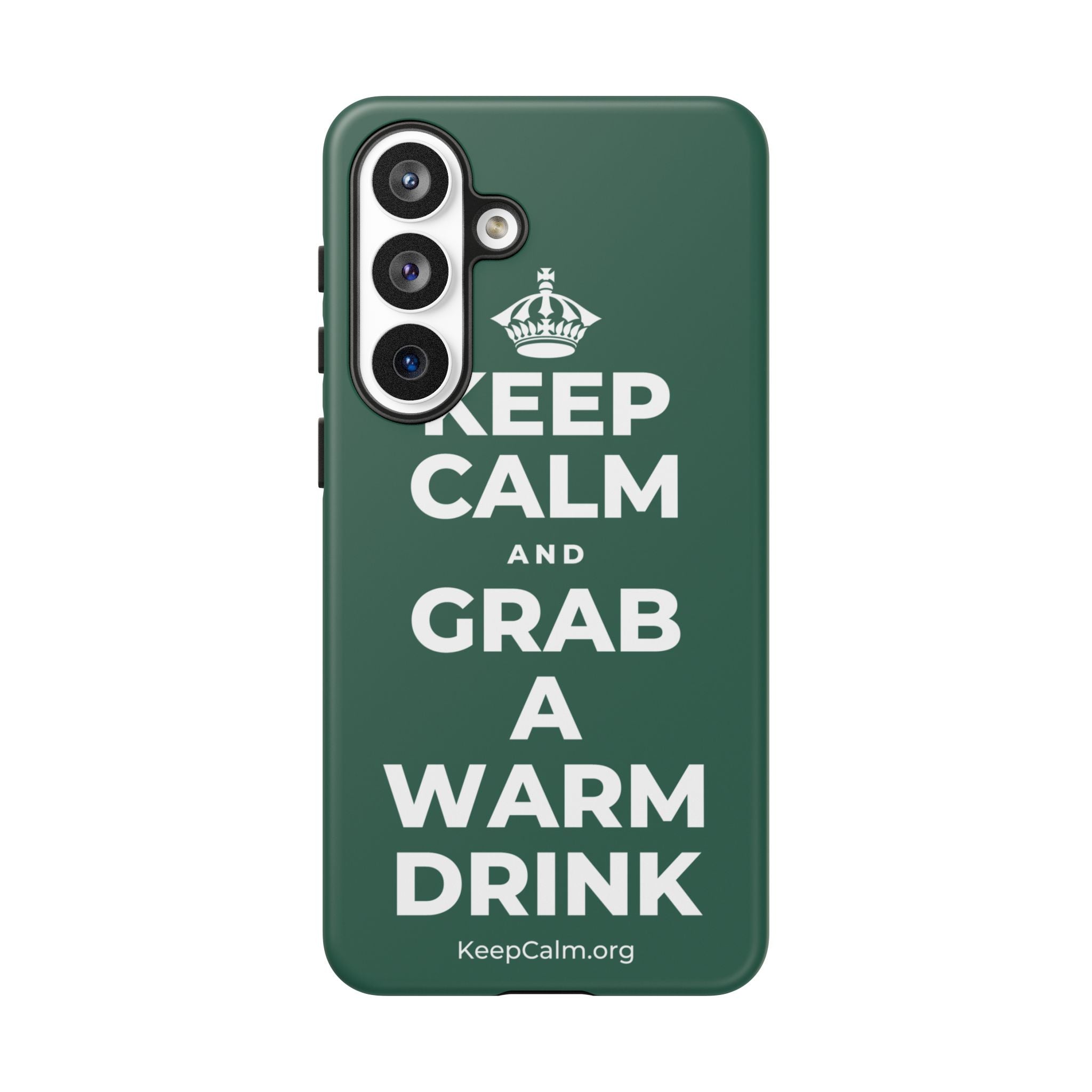 KEEP CALM AND GRAB A WARM DRINK Phone Case