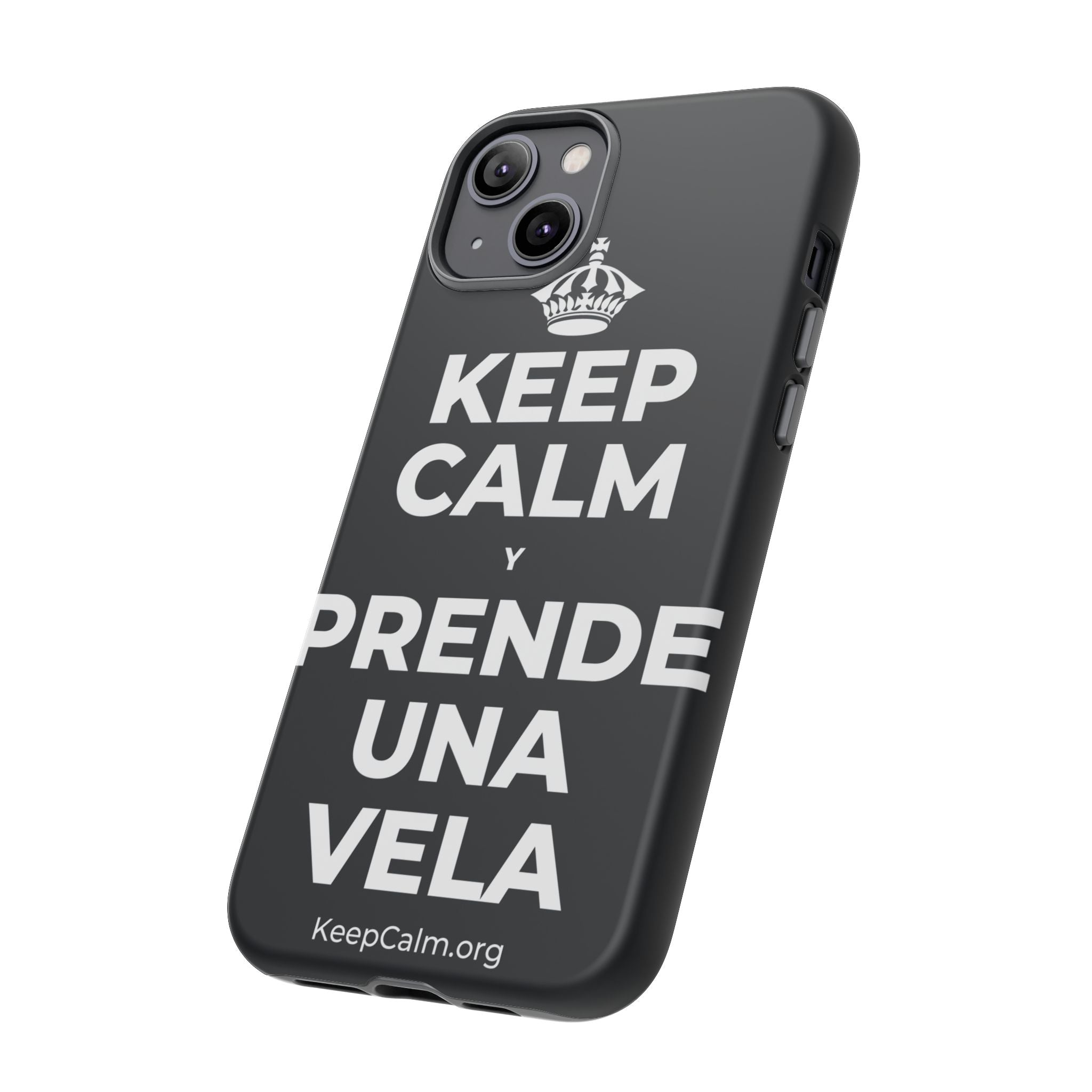KEEP CALM Y PRENDE UNA VELA Phone Case (Dark)