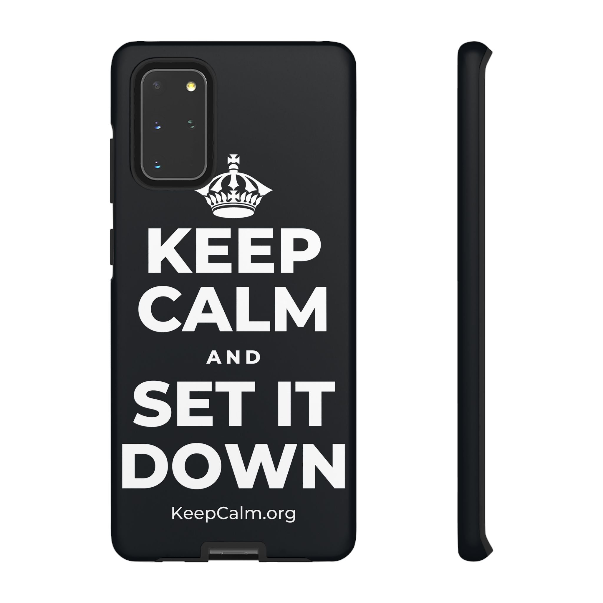 KEEP CALM AND SET IT DOWN Phone Case (Dark)