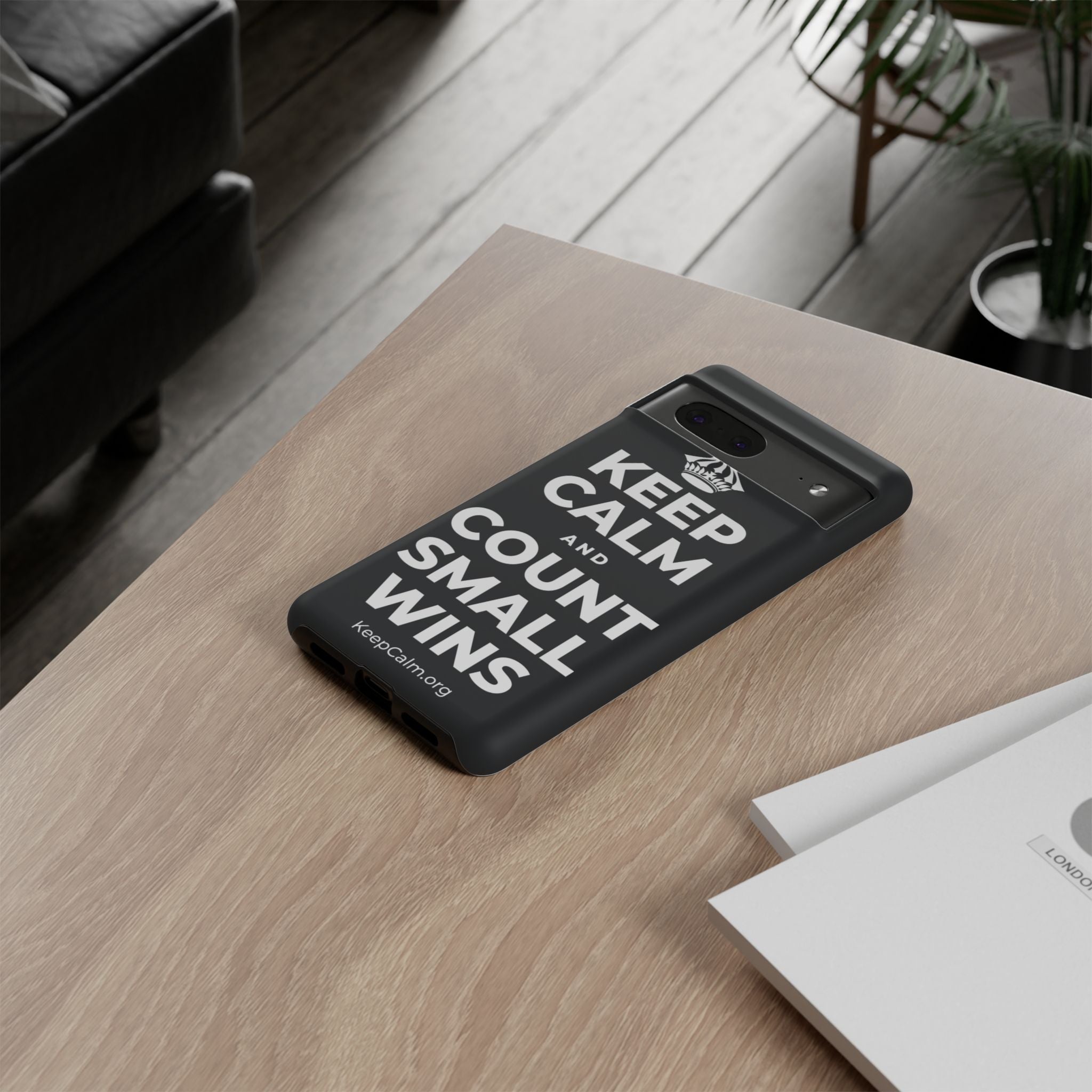KEEP CALM AND COUNT SMALL WINS Phone Case (Dark)