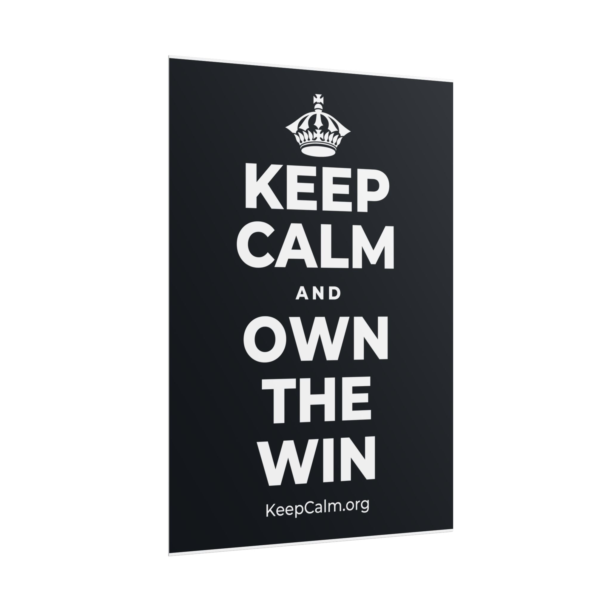 KEEP CALM AND OWN THE WIN Poster (Dark)