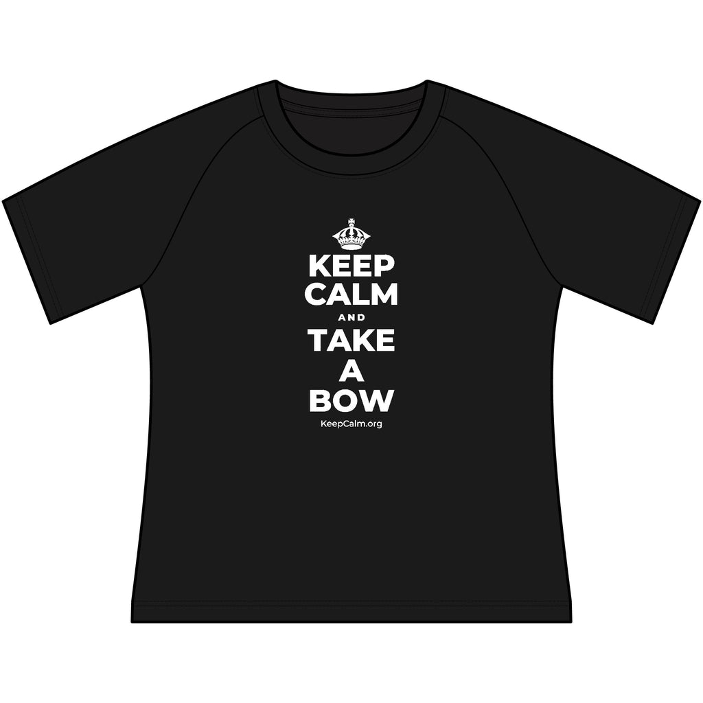 KEEP CALM AND TAKE A BOW Women's Raglan Tee