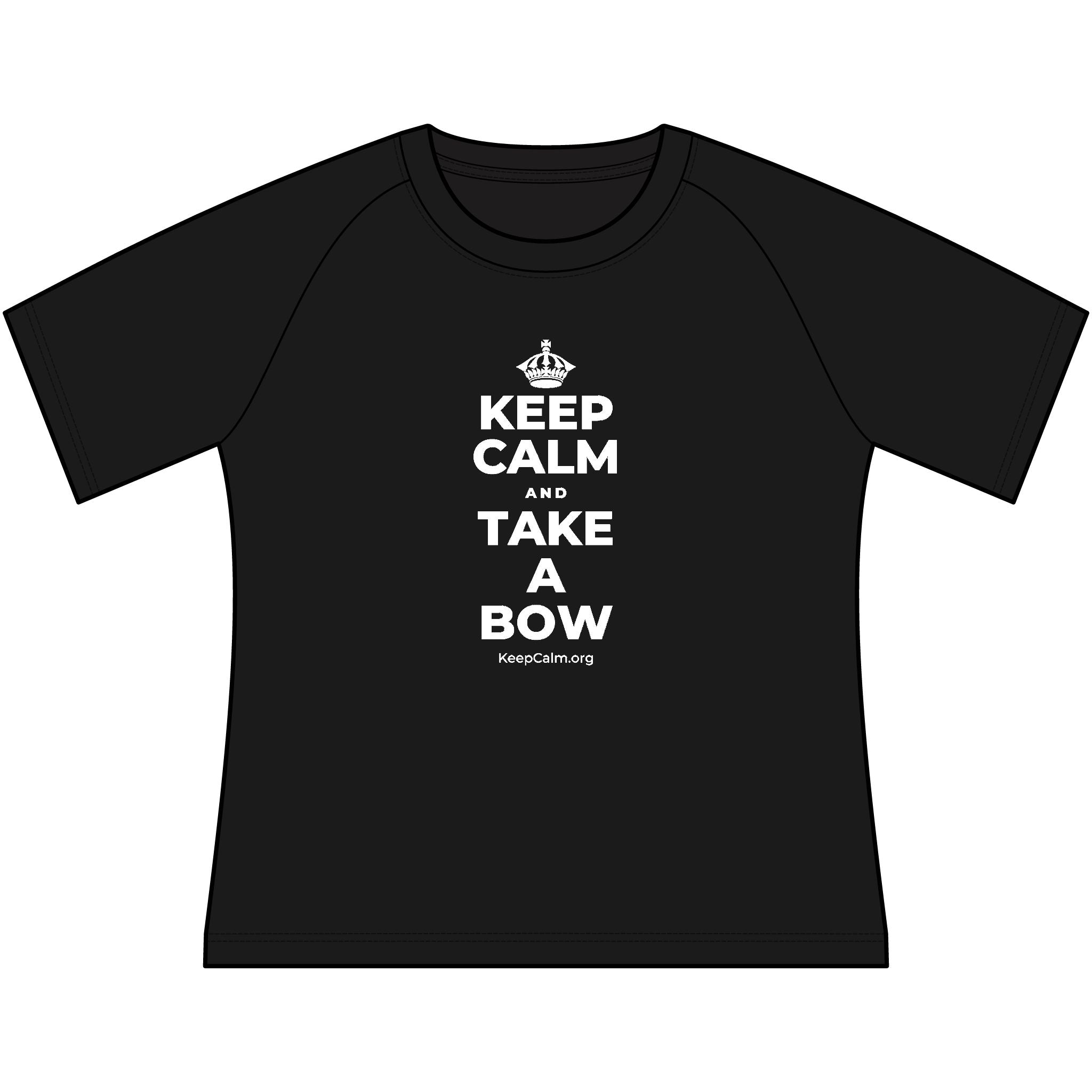 KEEP CALM AND TAKE A BOW Women's Raglan Tee