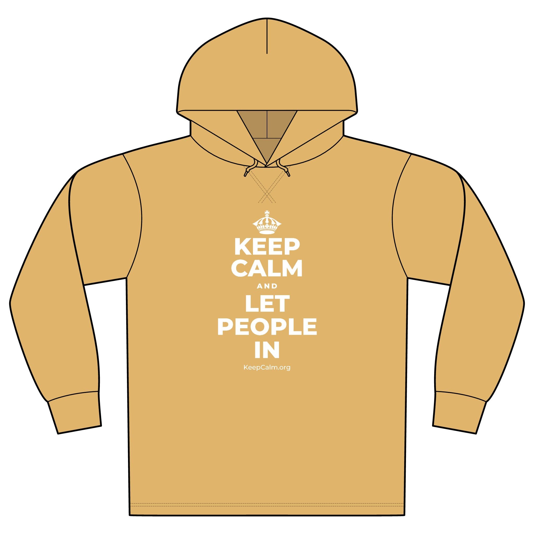 KEEP CALM AND LET PEOPLE IN Organic Hoodie Tee