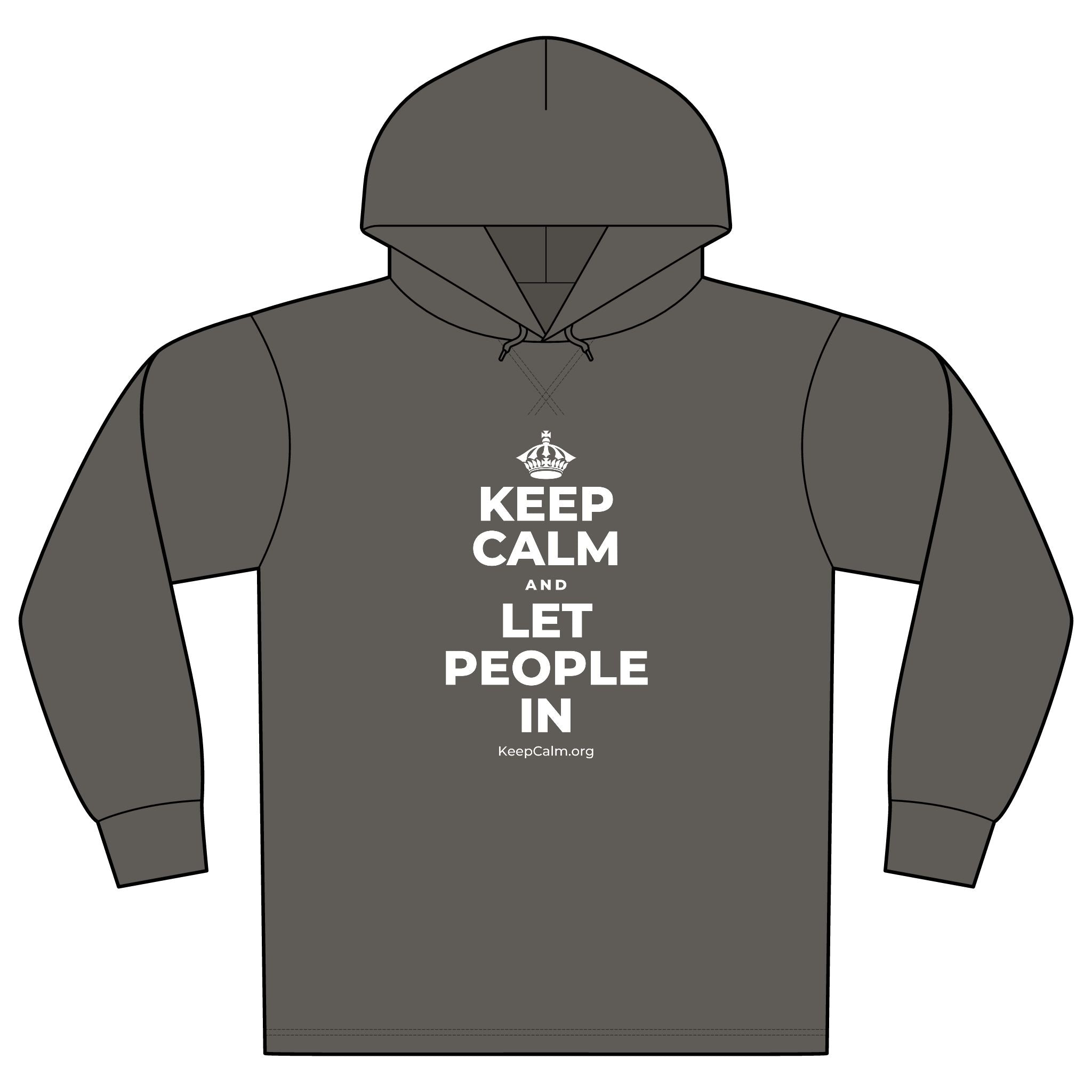 KEEP CALM AND LET PEOPLE IN Organic Hoodie Tee