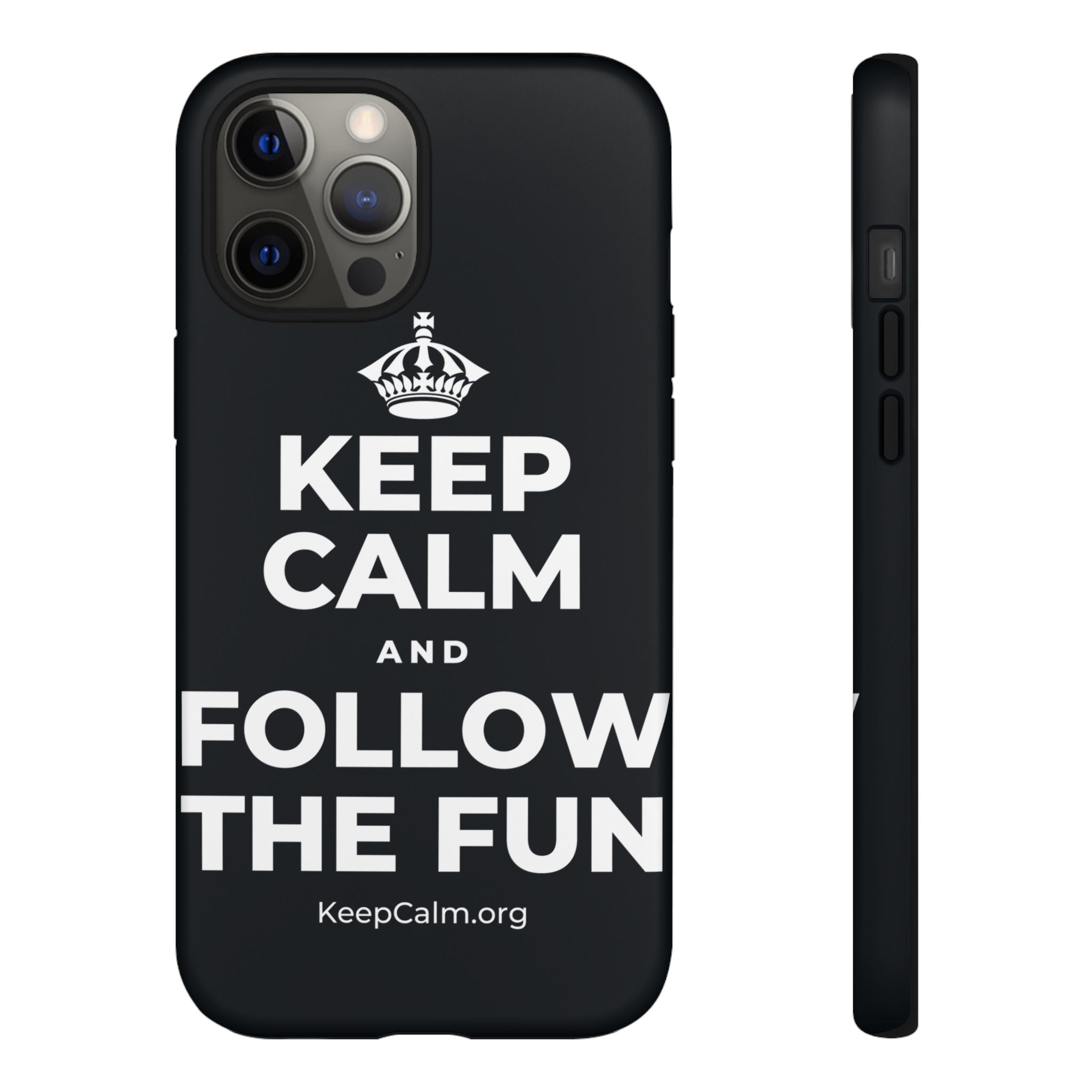 KEEP CALM AND FOLLOW THE FUN Phone Case (Dark)
