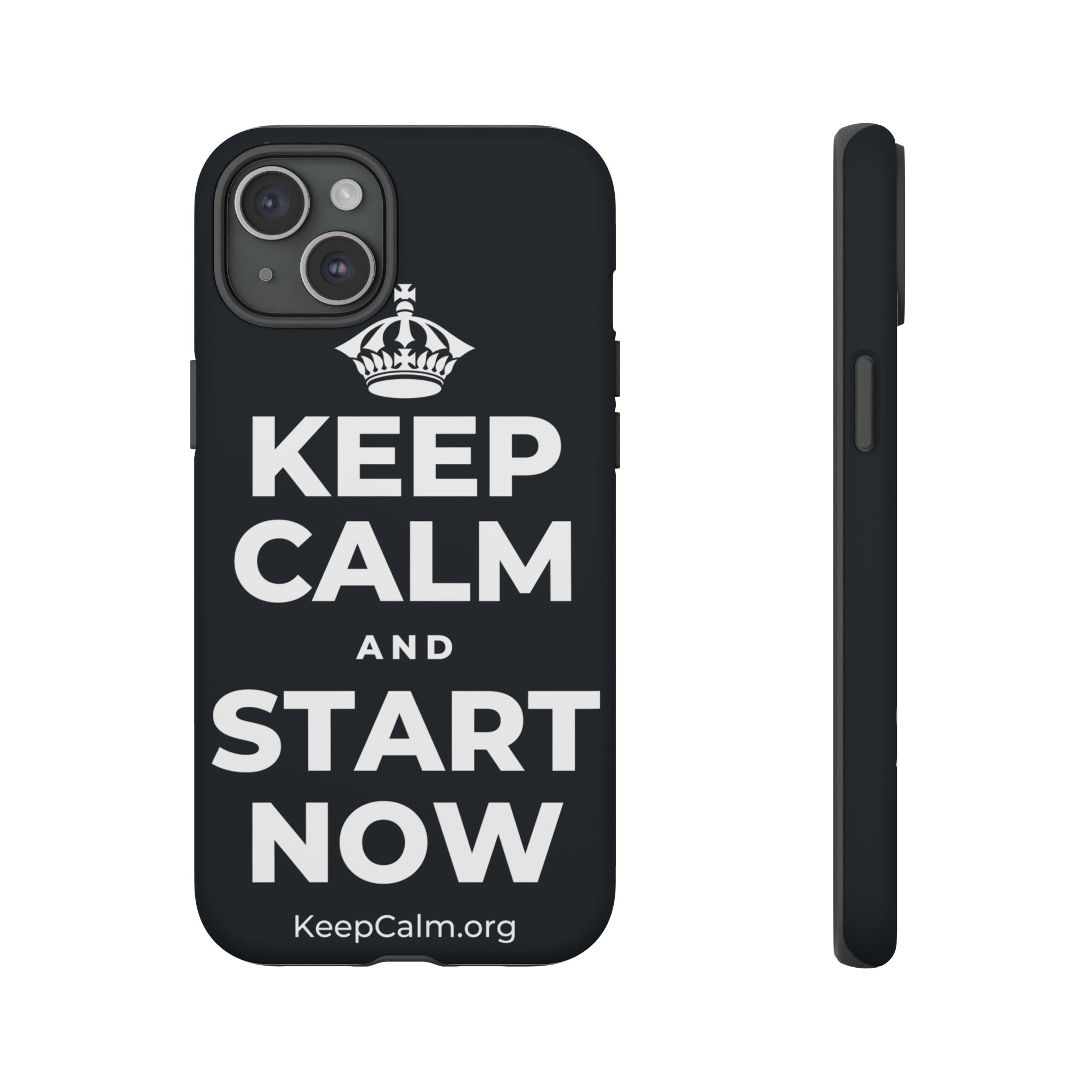 KEEP CALM AND START NOW Phone Case (Dark)