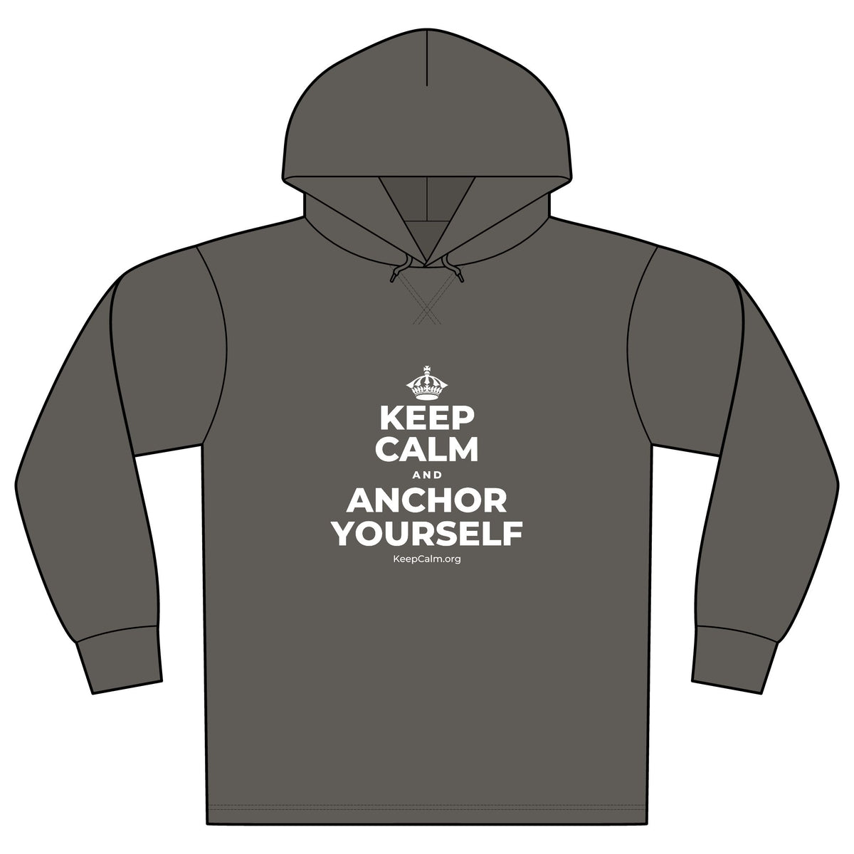 KEEP CALM AND ANCHOR YOURSELF Organic Hoodie Tee