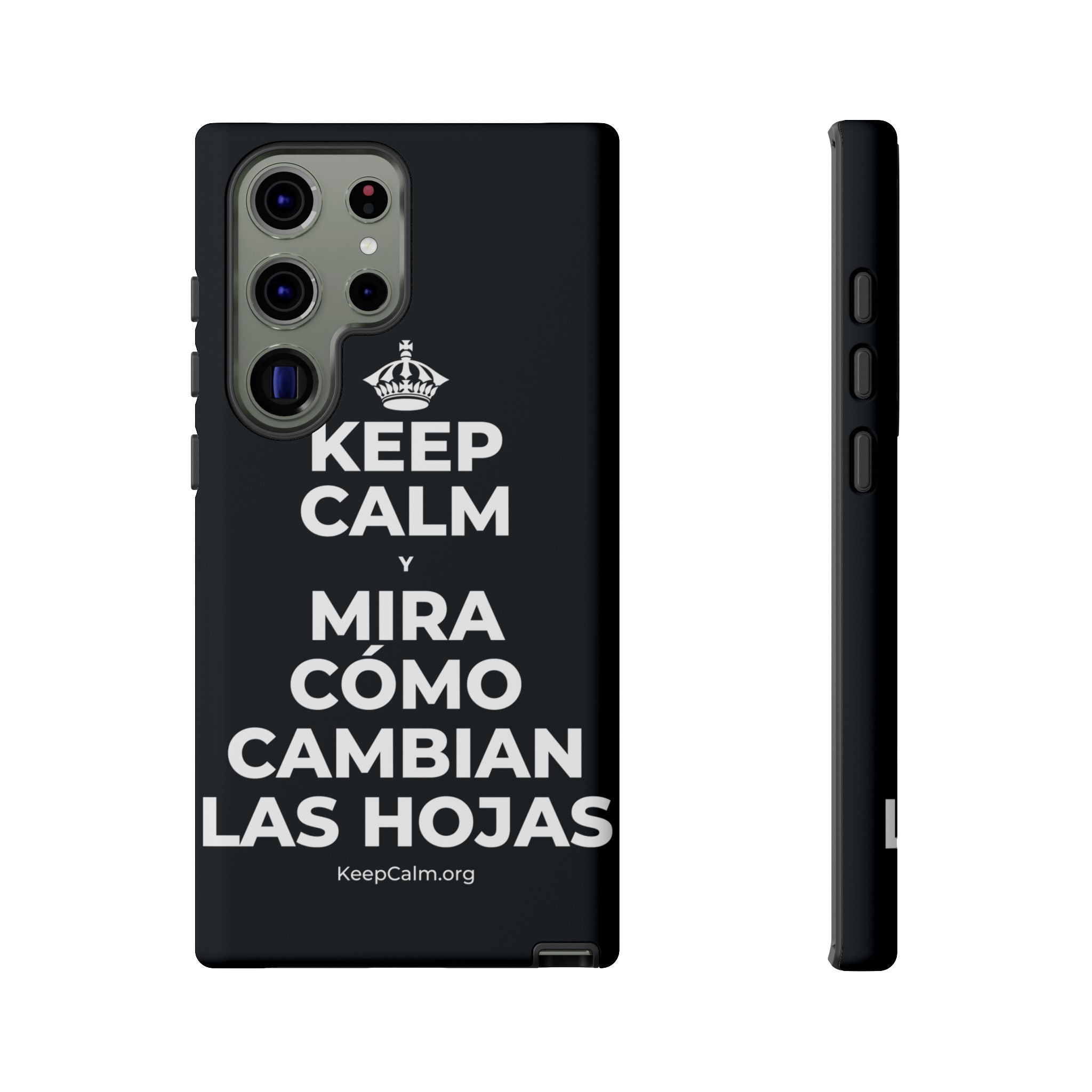 KEEP CALM Y MIRA CÓMO CAMBIAN LAS HOJAS Phone Case (Dark)