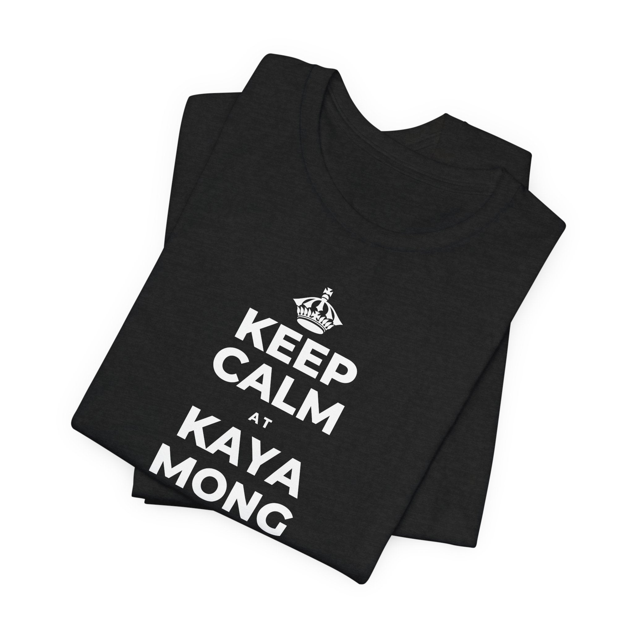 KEEP CALM AT KAYA MONG MATUTO NG KAHIT ANO T-Shirt (White–Asphalt)