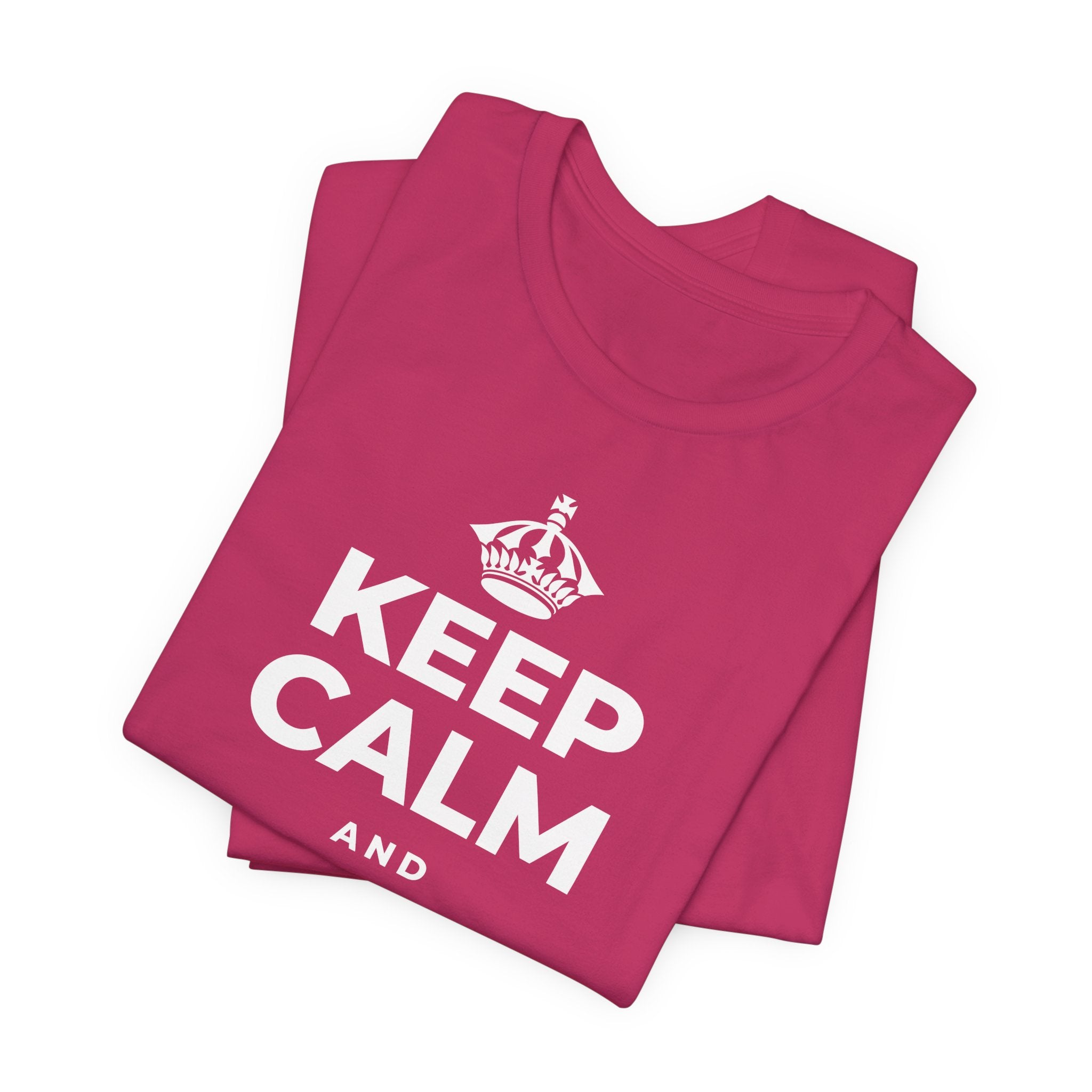 KEEP CALM AND UNCLENCH T-Shirt (Baby Blue–Silver)