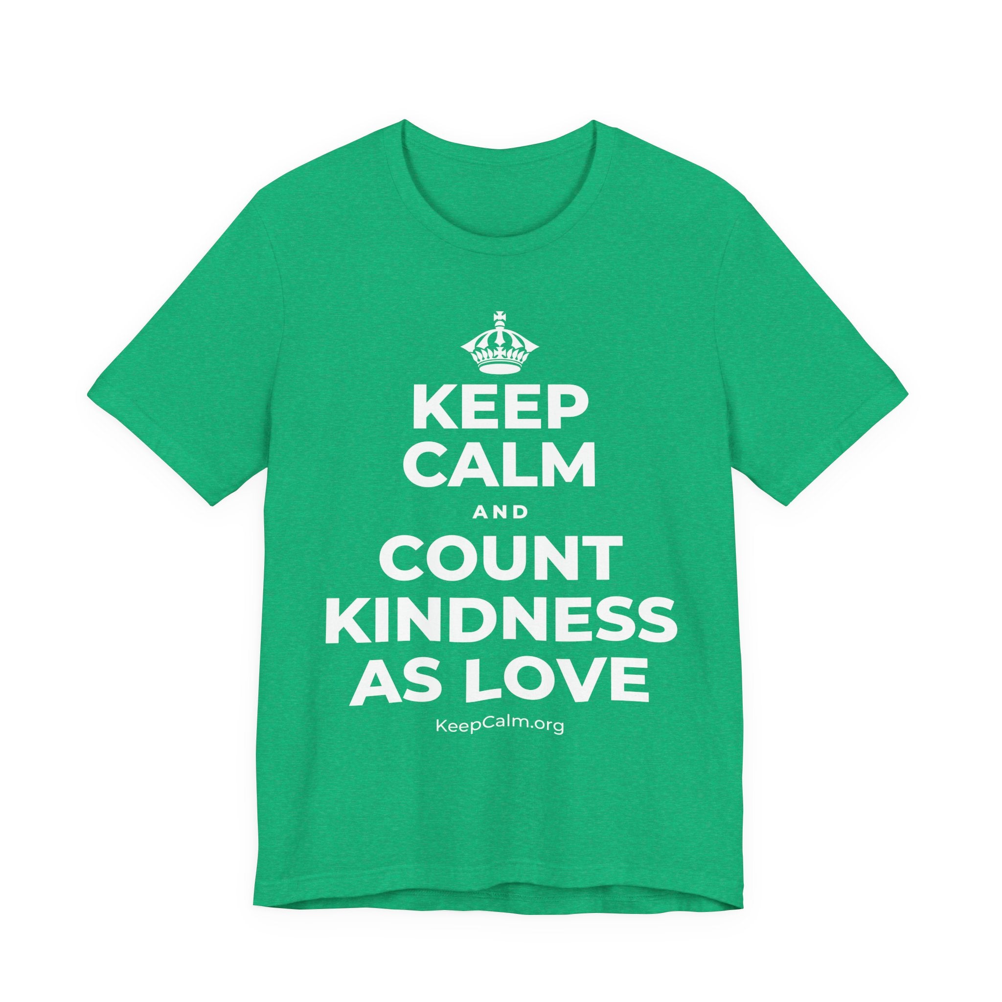 KEEP CALM AND COUNT KINDNESS AS LOVE T-Shirt (Baby Blue–Silver)