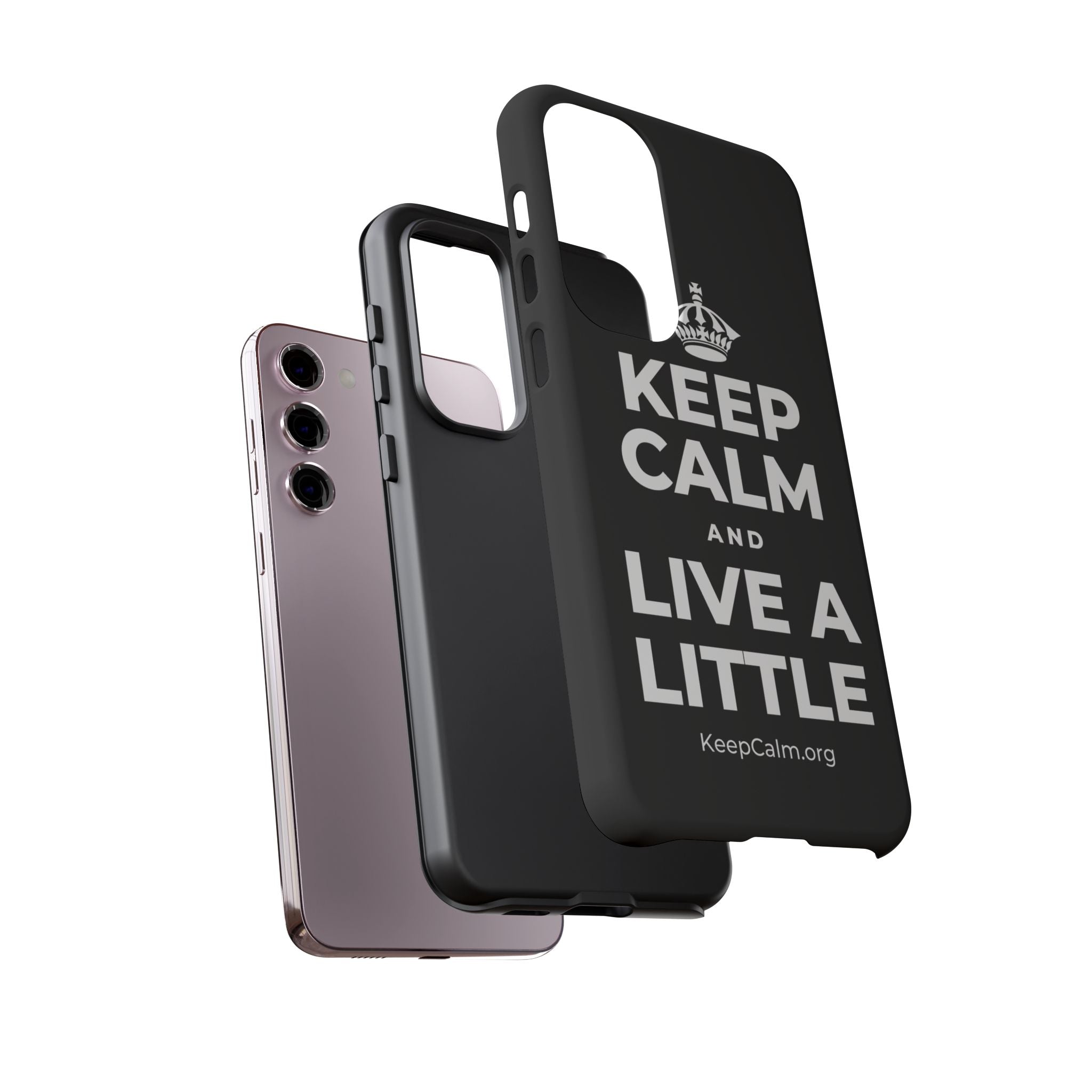 KEEP CALM AND LIVE A LITTLE Phone Case