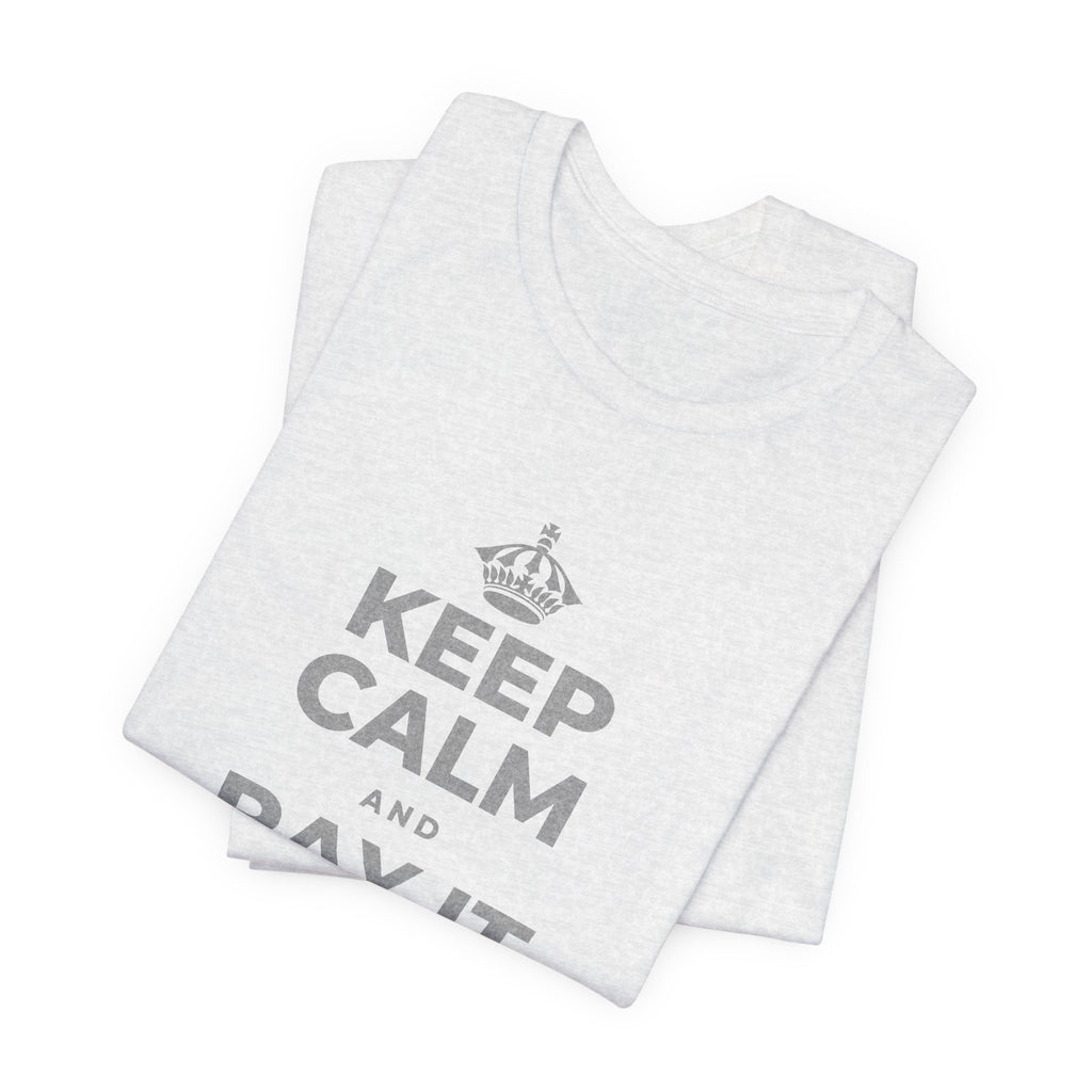 KEEP CALM AND PAY IT FORWARD T-Shirt (Soft Cream–Heather Mauve)