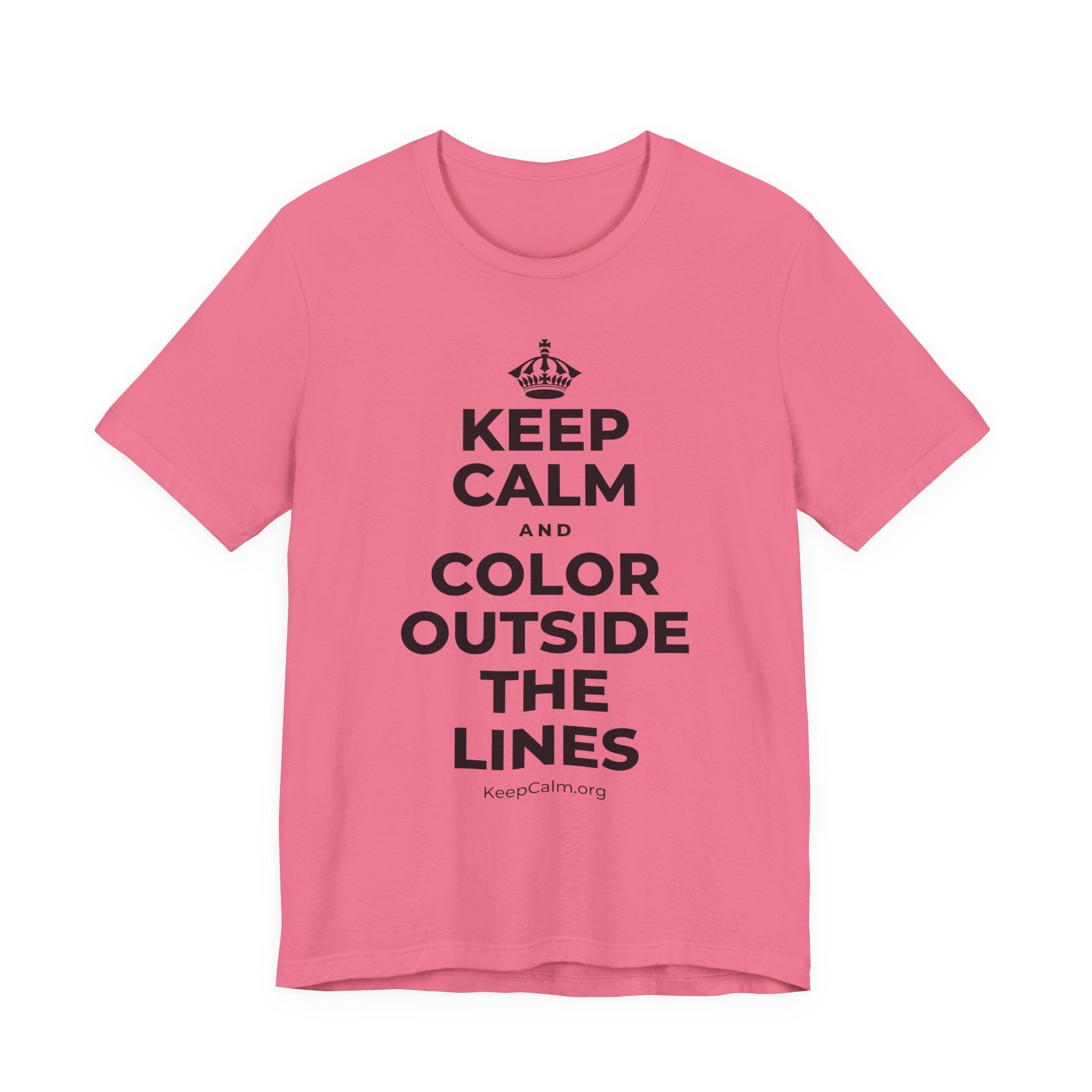 KEEP CALM AND COLOR OUTSIDE THE LINES T-Shirt (Military Green–Autumn)