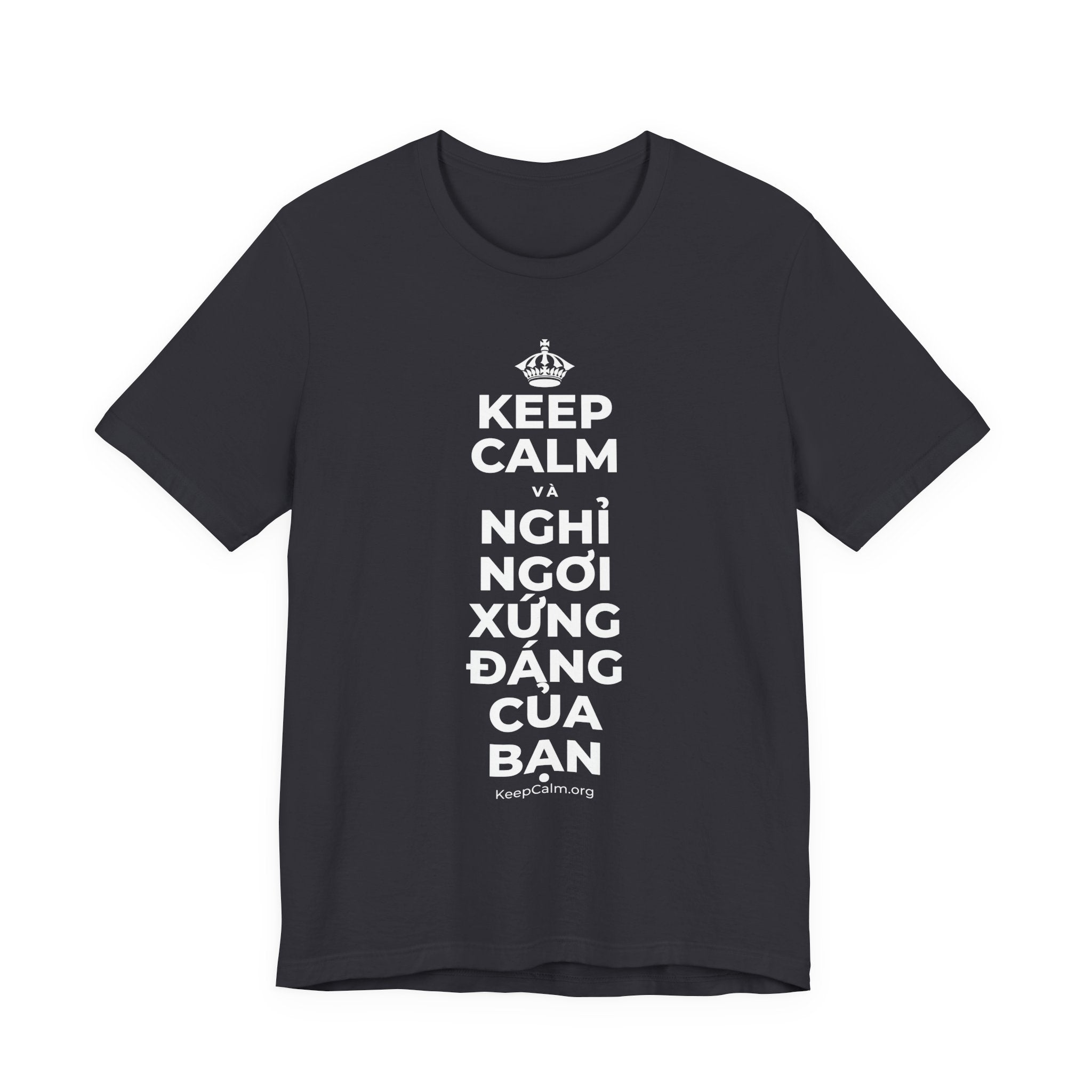 KEEP CALM VÀ NGHỈ NGƠI XỨNG ĐÁNG CỦA BẠN T-Shirt (Baby Blue–Silver)