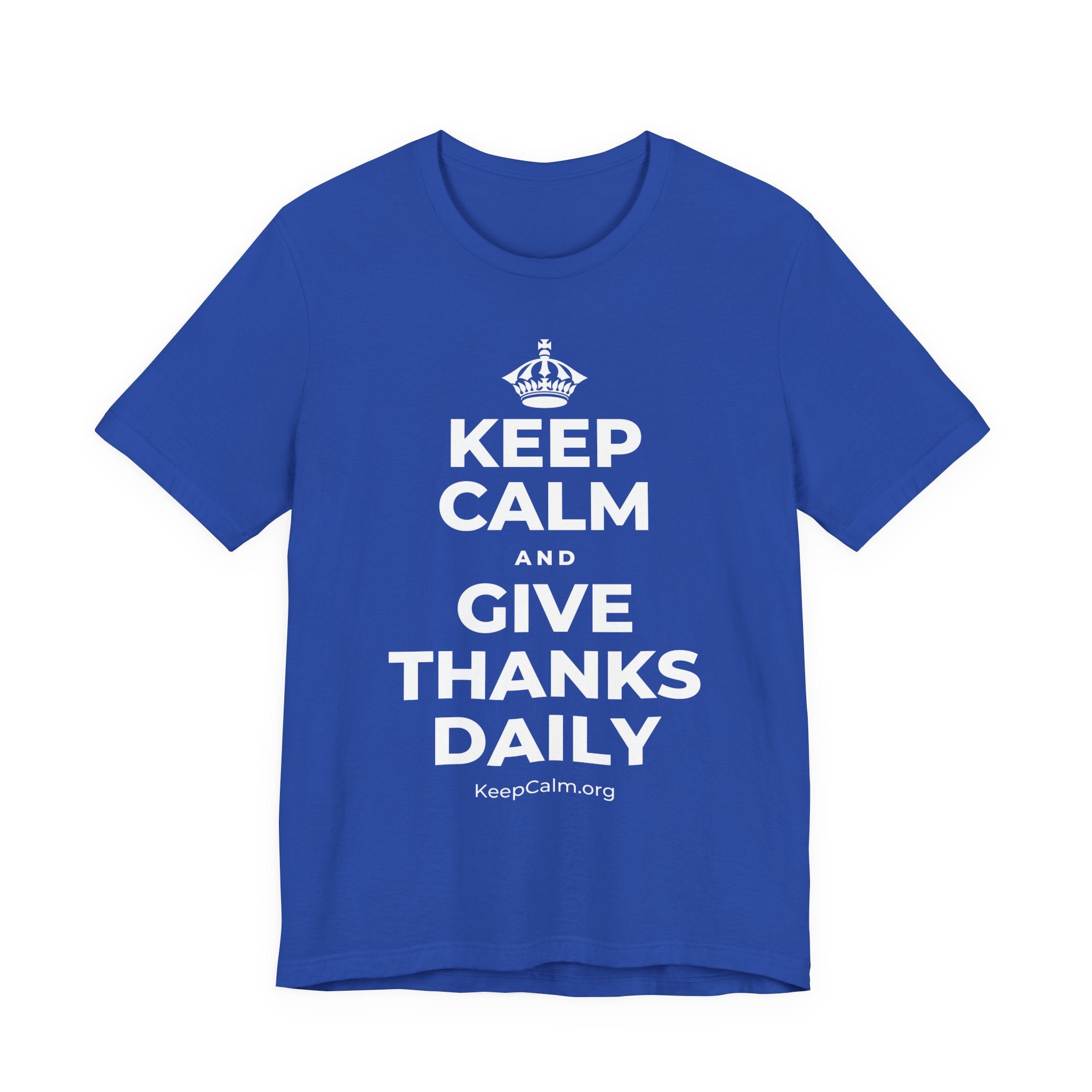KEEP CALM AND GIVE THANKS DAILY T-Shirt (Soft Cream–Heather Mauve)