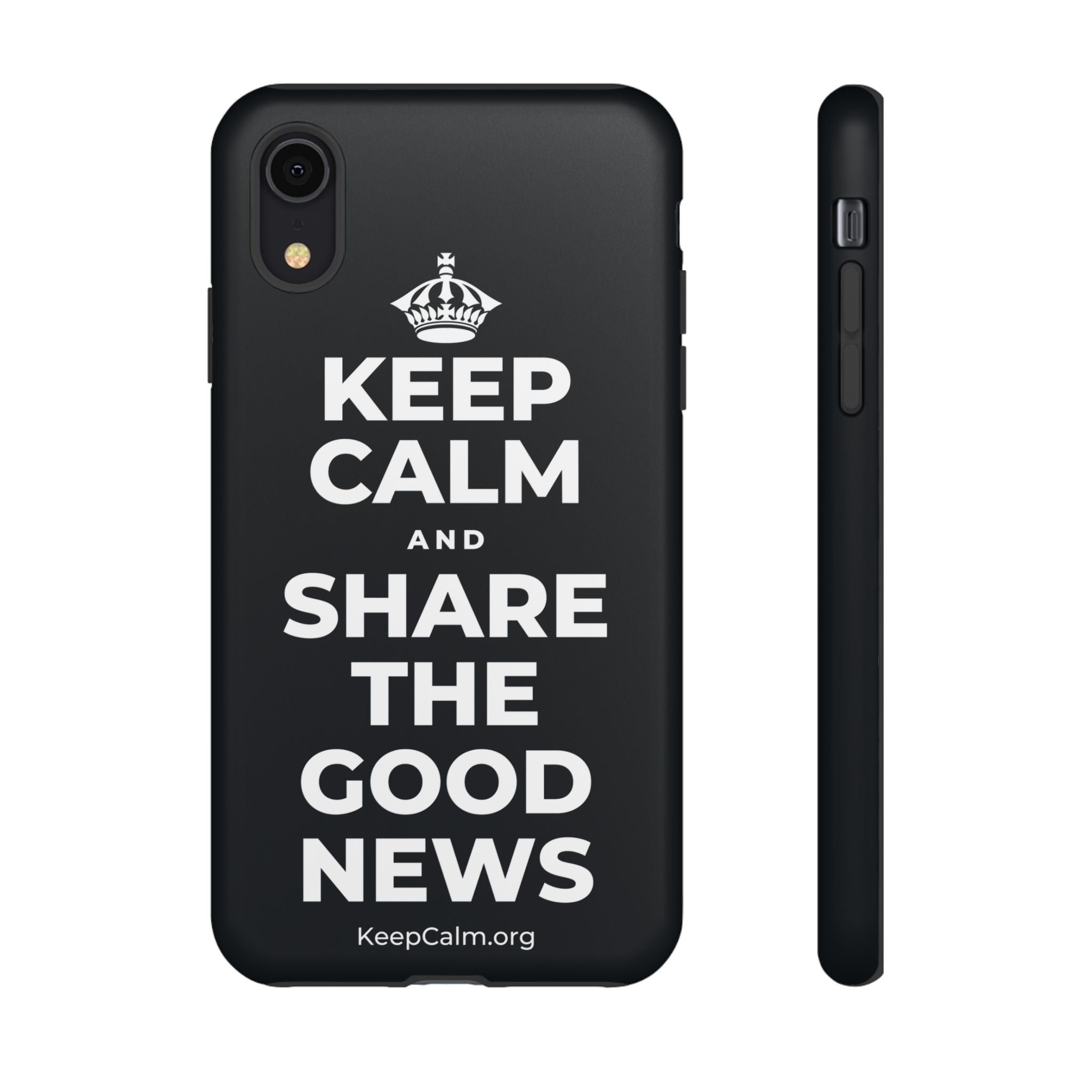 KEEP CALM AND SHARE THE GOOD NEWS Phone Case (Dark)