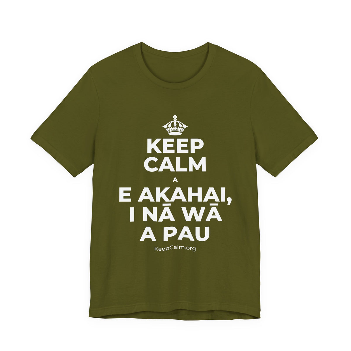 KEEP CALM A E AKAHAI, I NĀ WĀ A PAU T-Shirt (Baby Blue–Silver)