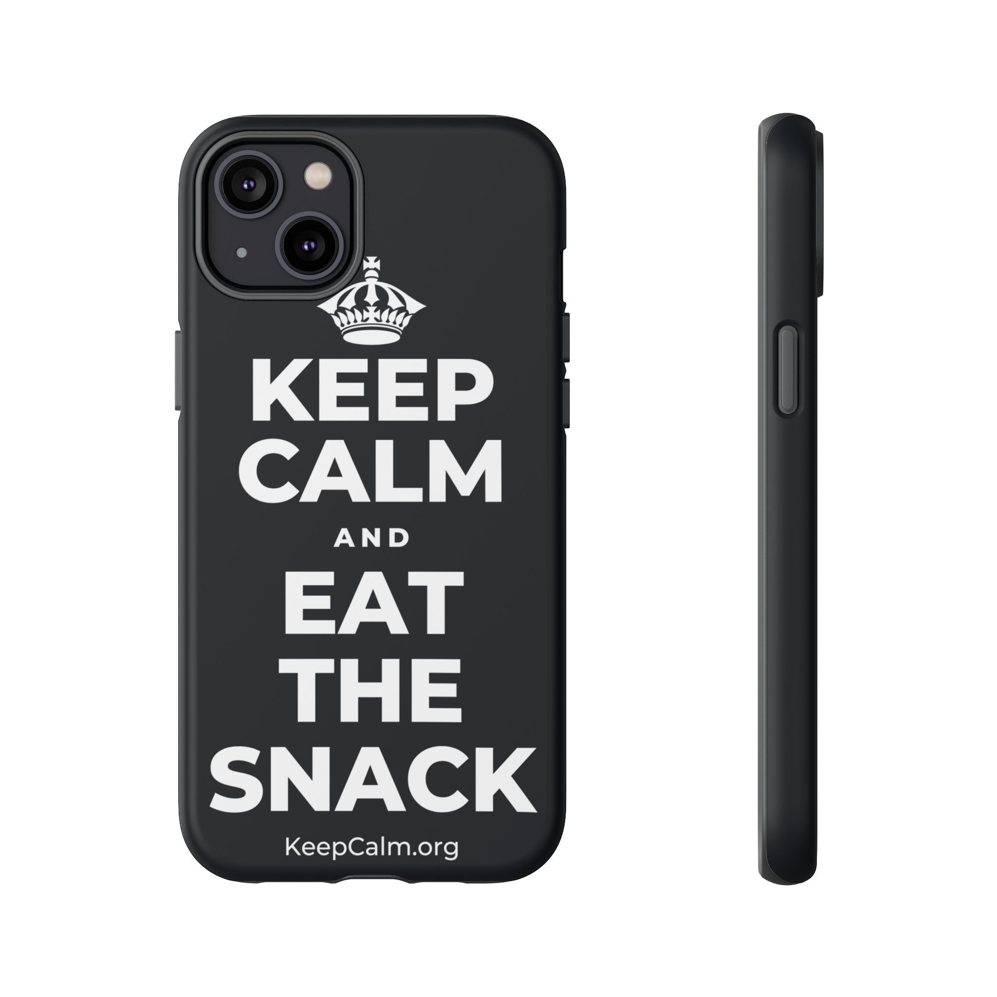 KEEP CALM AND EAT THE SNACK Phone Case (Dark)