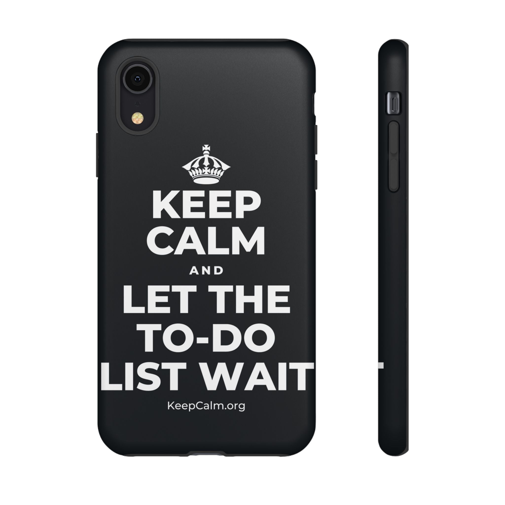 KEEP CALM AND LET THE TO-DO LIST WAIT Phone Case (Dark)