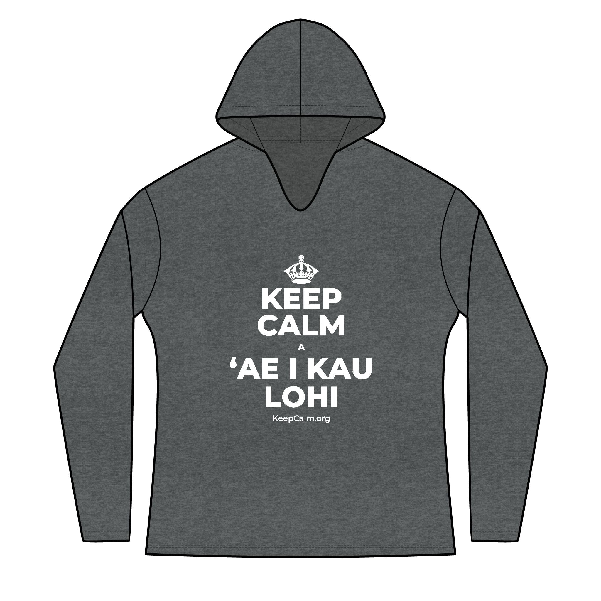 KEEP CALM A ʻAE I KAU LOHI Women's Long Sleeve Hoodie