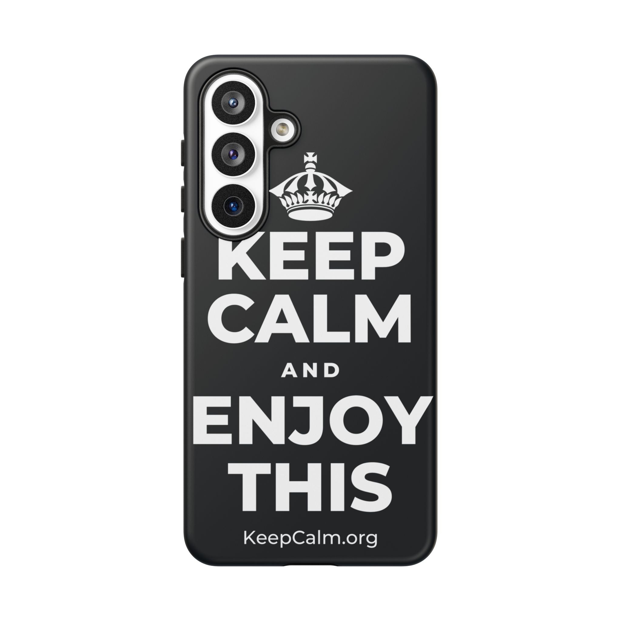 KEEP CALM AND ENJOY THIS Phone Case (Dark)