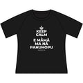 KEEP CALM A E MĀMĀ MA NĀ PAHUHOPU Women's Raglan Tee