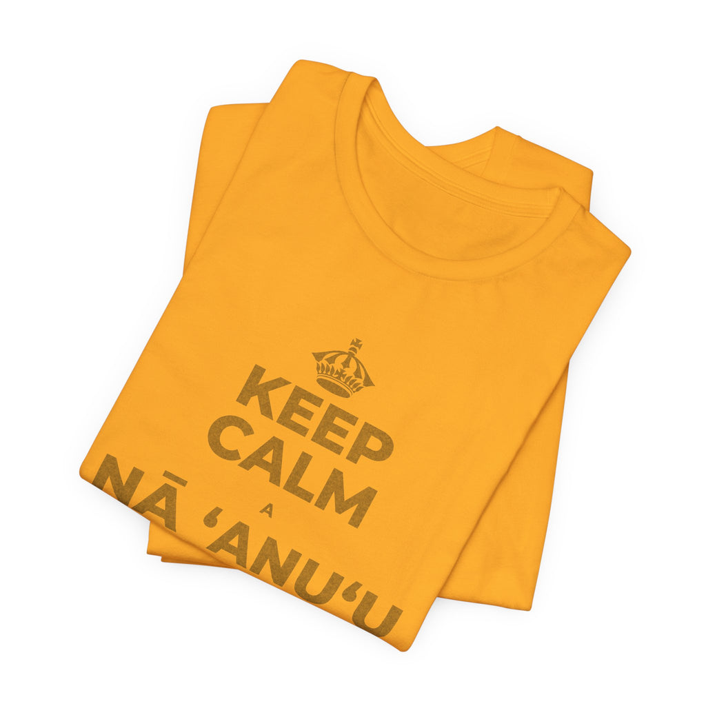 KEEP CALM A NĀ ʻANUʻU LIʻILIʻI, MAKAHIKI NUI T-Shirt (Baby Blue–Silver)