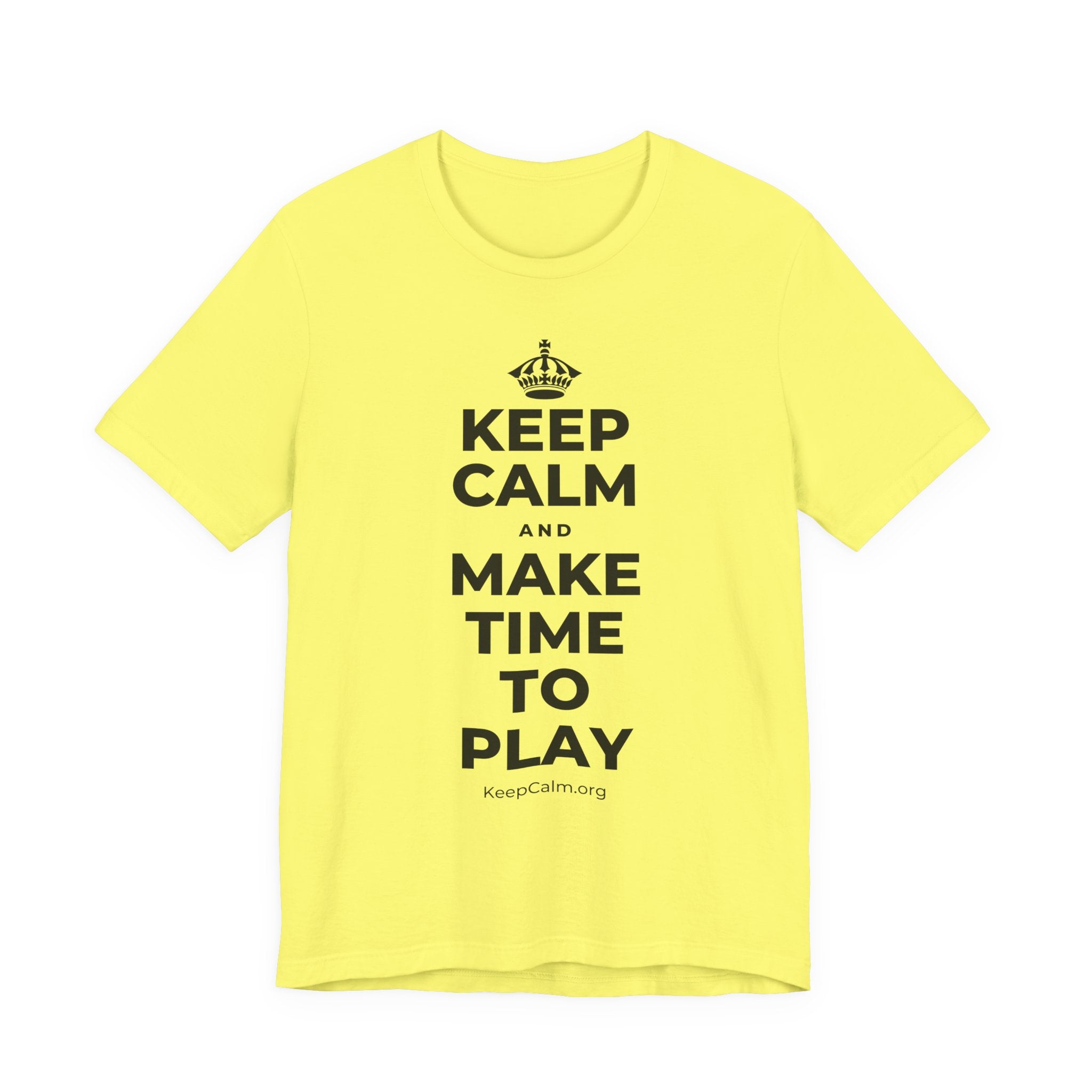 KEEP CALM AND MAKE TIME TO PLAY T-Shirt (Soft Cream–Heather Mauve)