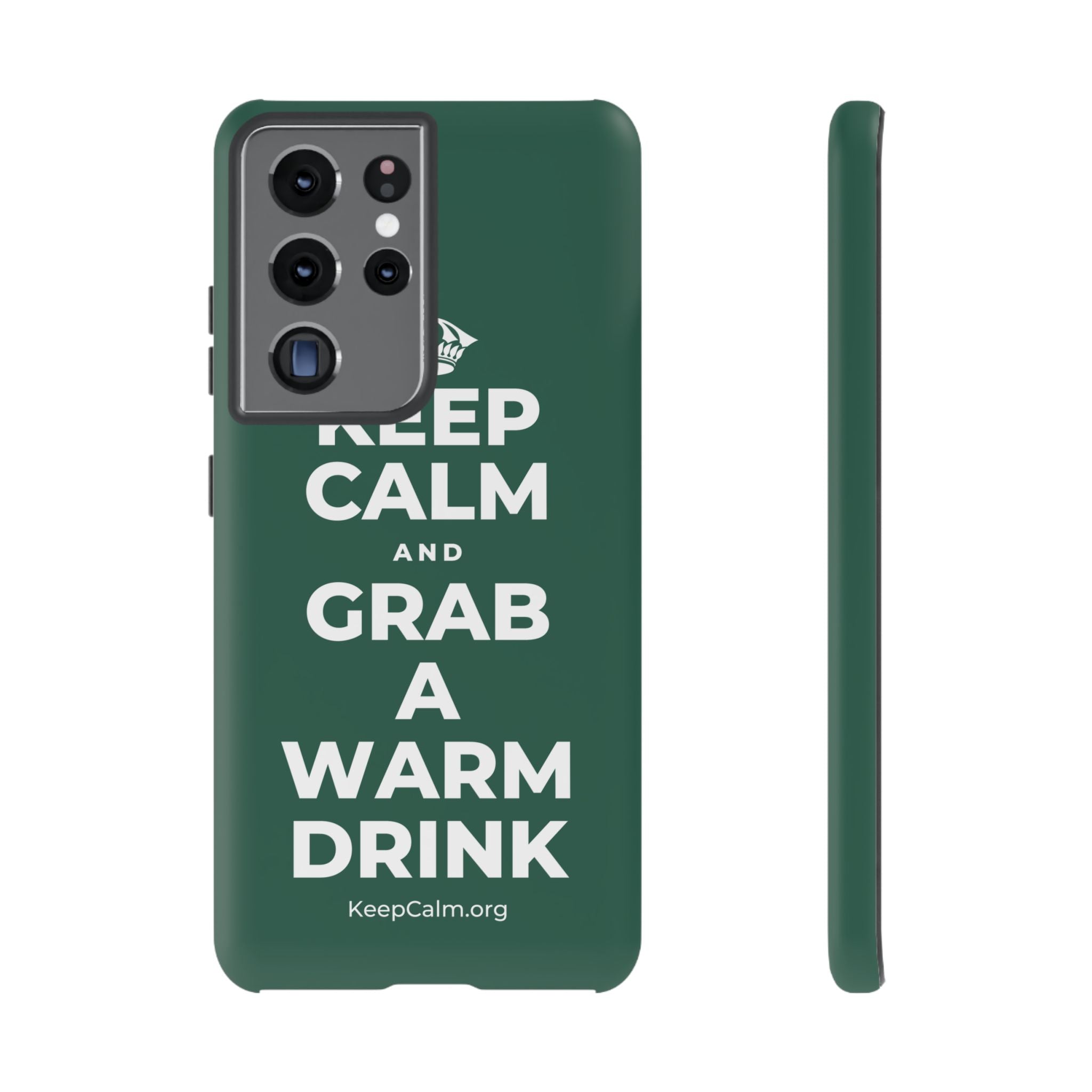 KEEP CALM AND GRAB A WARM DRINK Phone Case