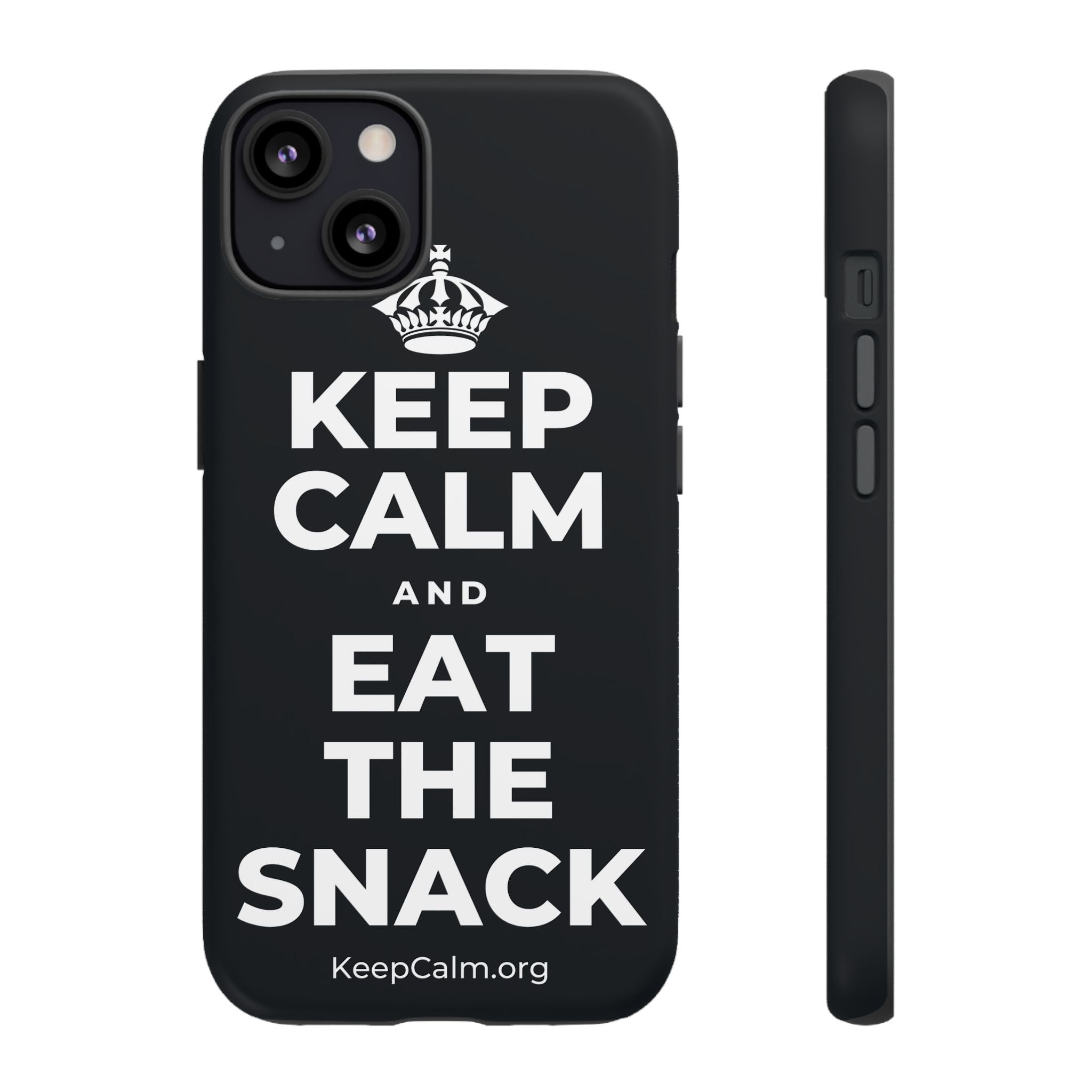 KEEP CALM AND EAT THE SNACK Phone Case (Dark)