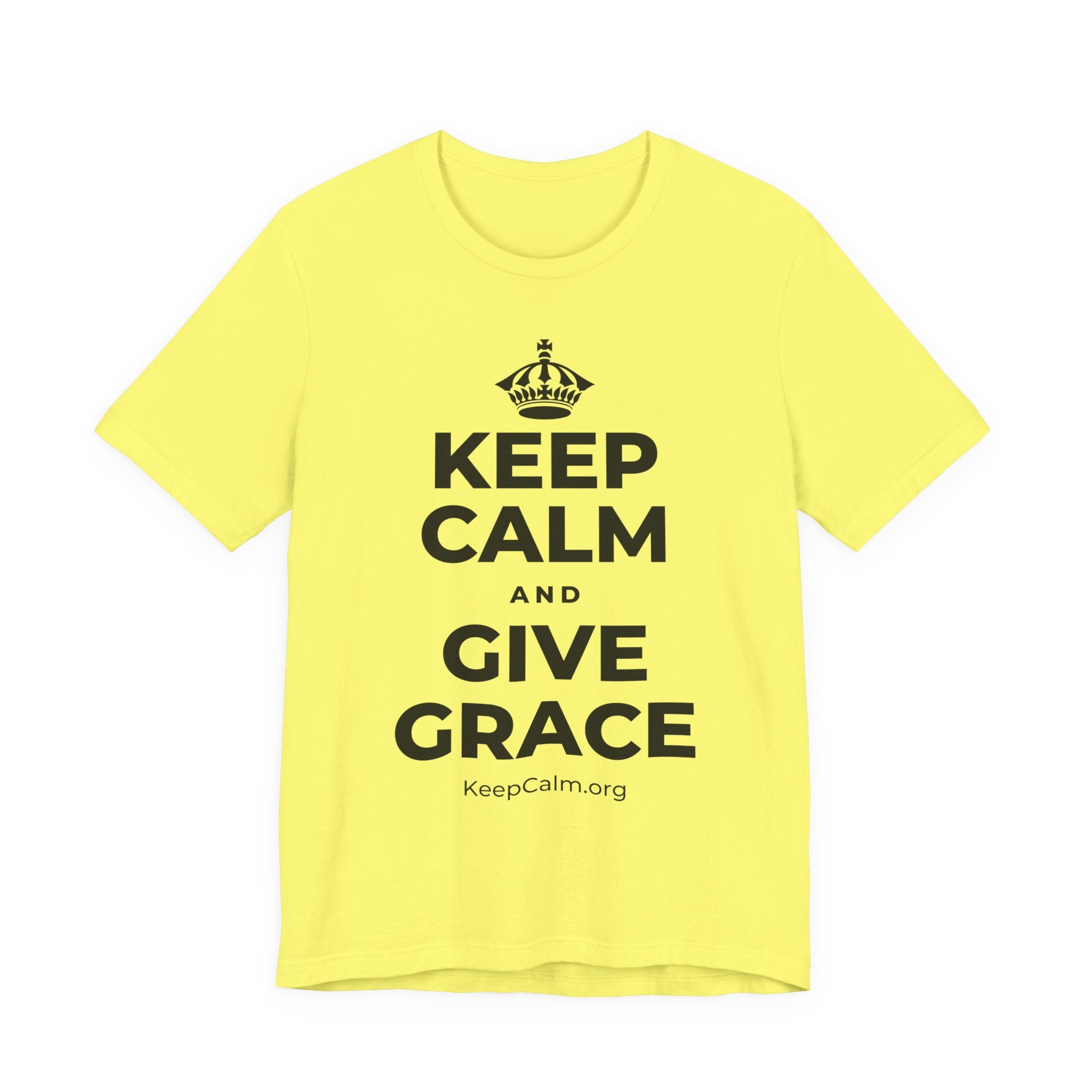 KEEP CALM AND GIVE GRACE T-Shirt (Soft Cream–Heather Mauve)