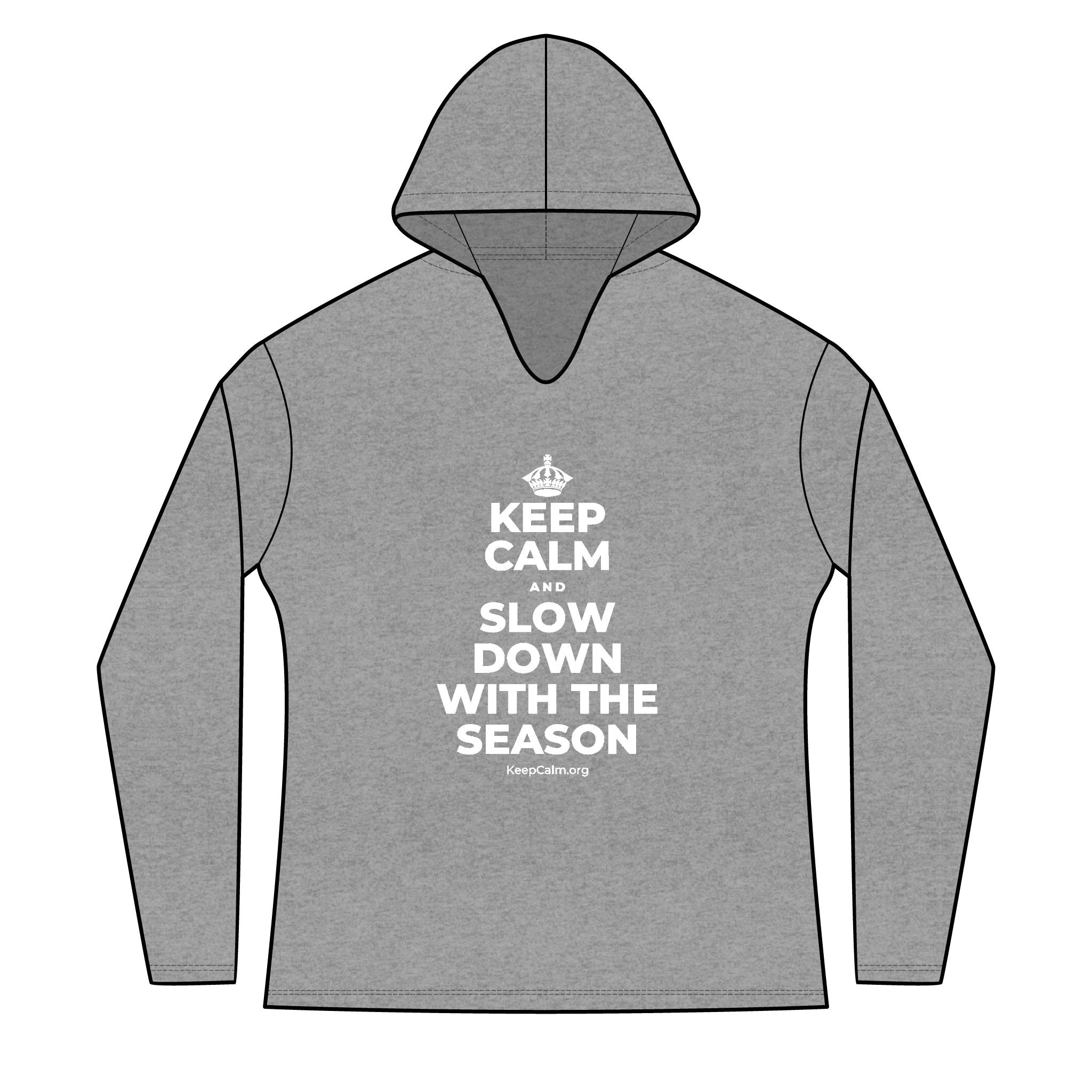 KEEP CALM AND SLOW DOWN WITH THE SEASON Women's Long Sleeve Hoodie