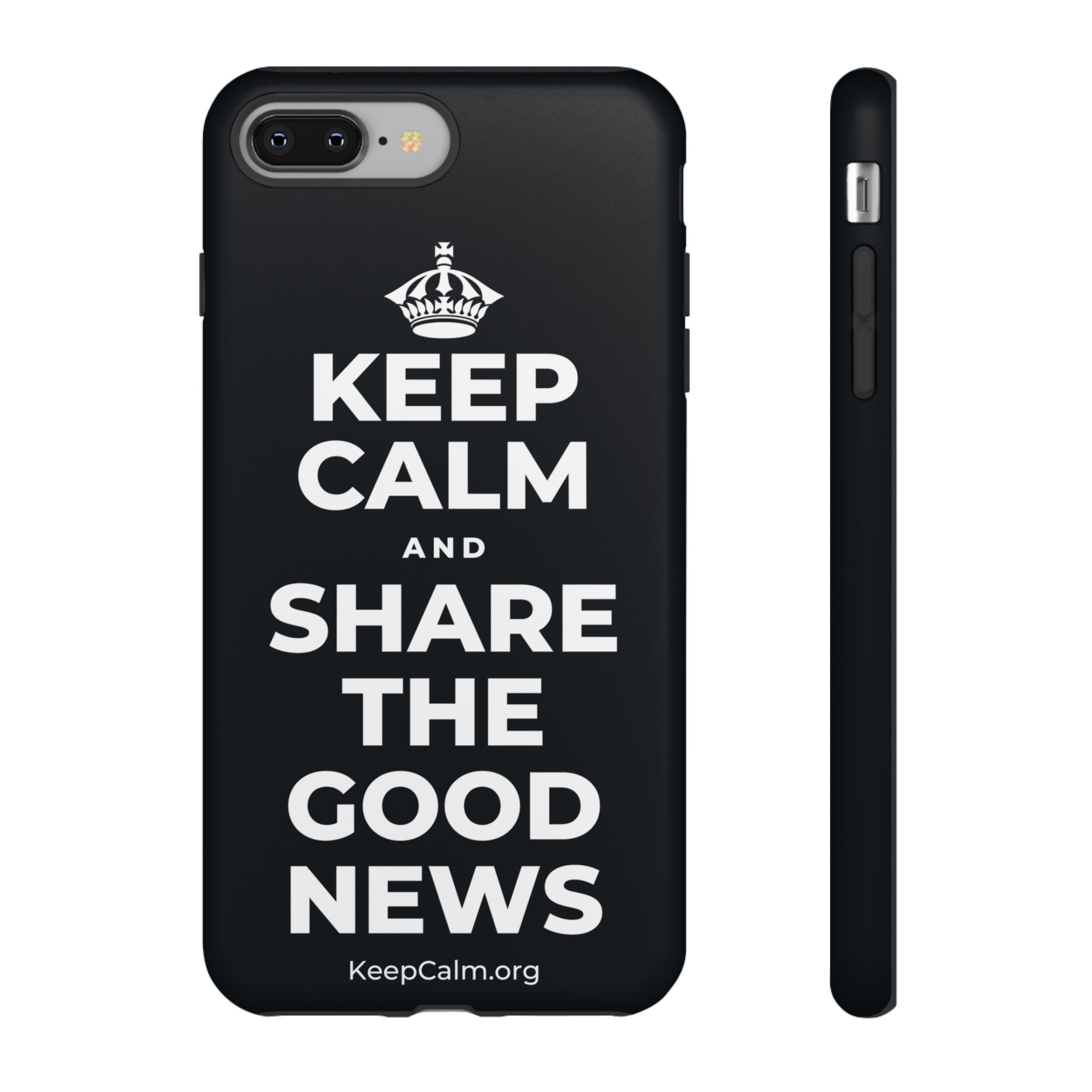 KEEP CALM AND SHARE THE GOOD NEWS Phone Case (Dark)