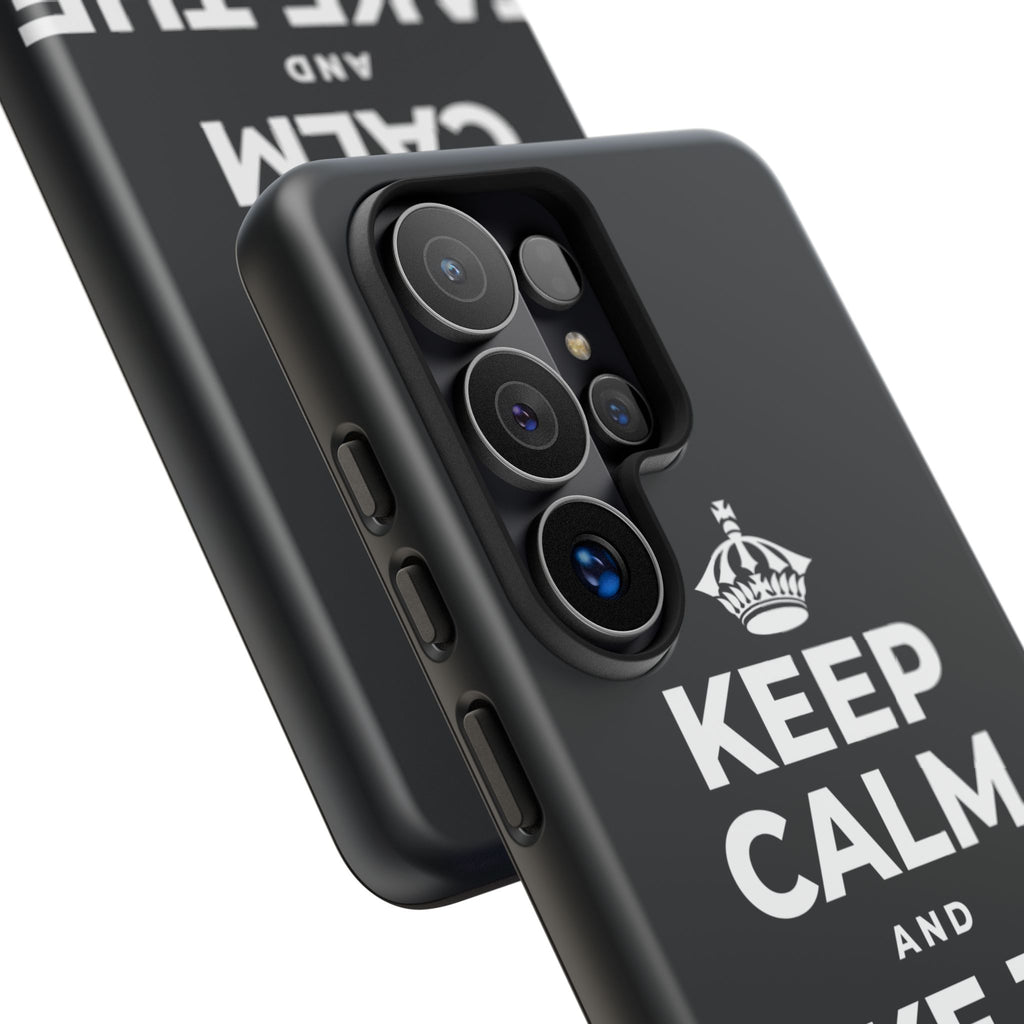 KEEP CALM AND TAKE THE SHOT Phone Case (Dark)