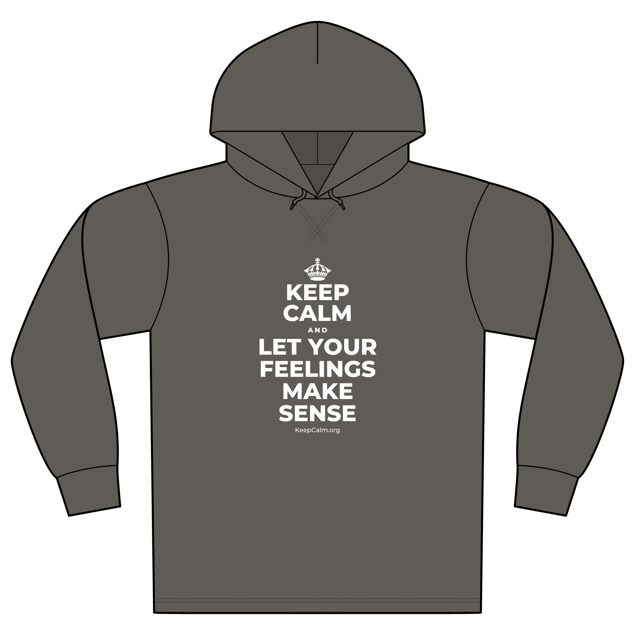 KEEP CALM AND LET YOUR FEELINGS MAKE SENSE Organic Hoodie Tee