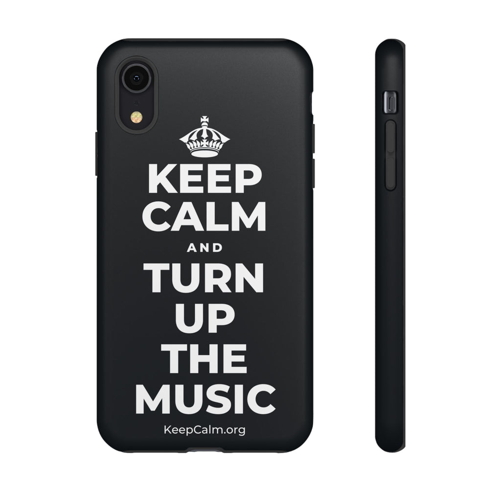 KEEP CALM AND TURN UP THE MUSIC Phone Case (Dark)