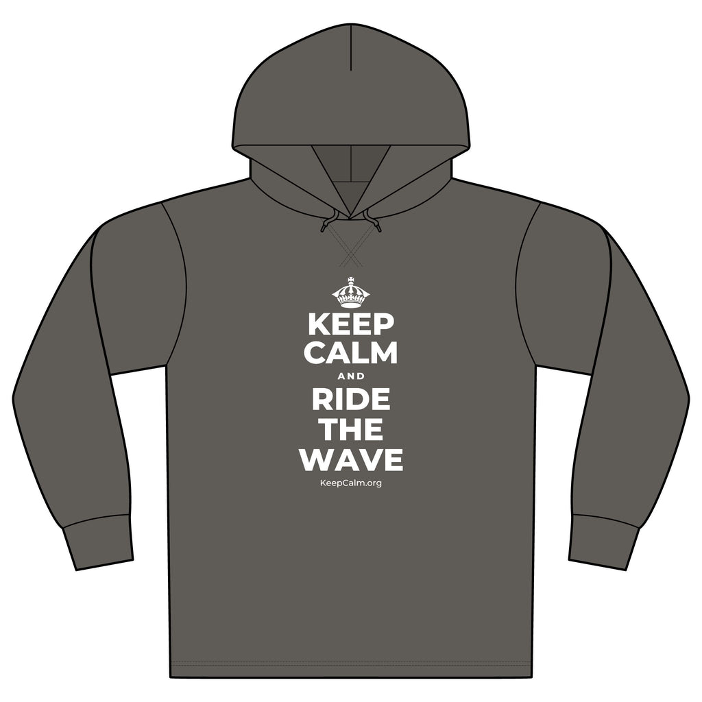 KEEP CALM AND RIDE THE WAVE Organic Hoodie Tee