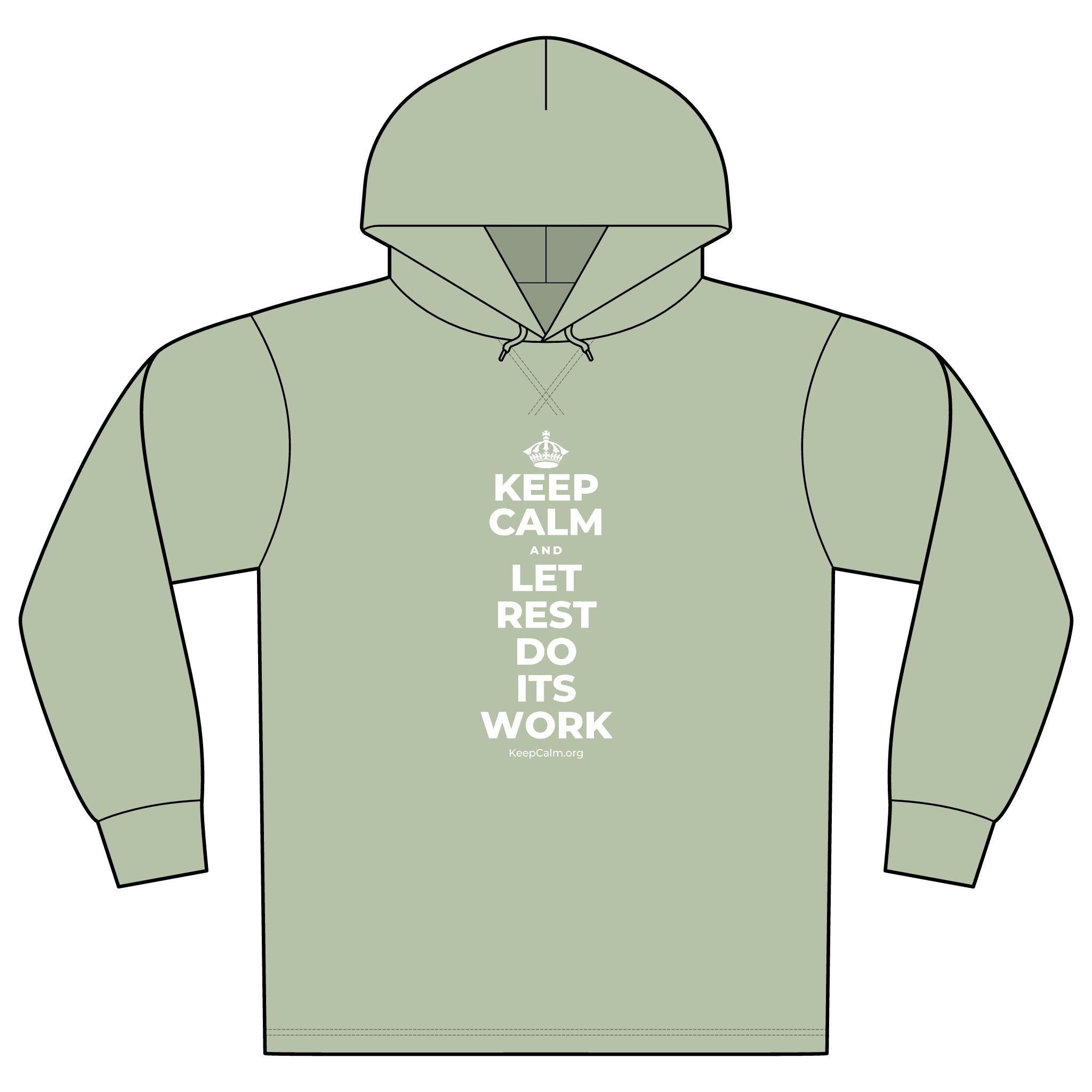 KEEP CALM AND LET REST DO ITS WORK Organic Hoodie Tee